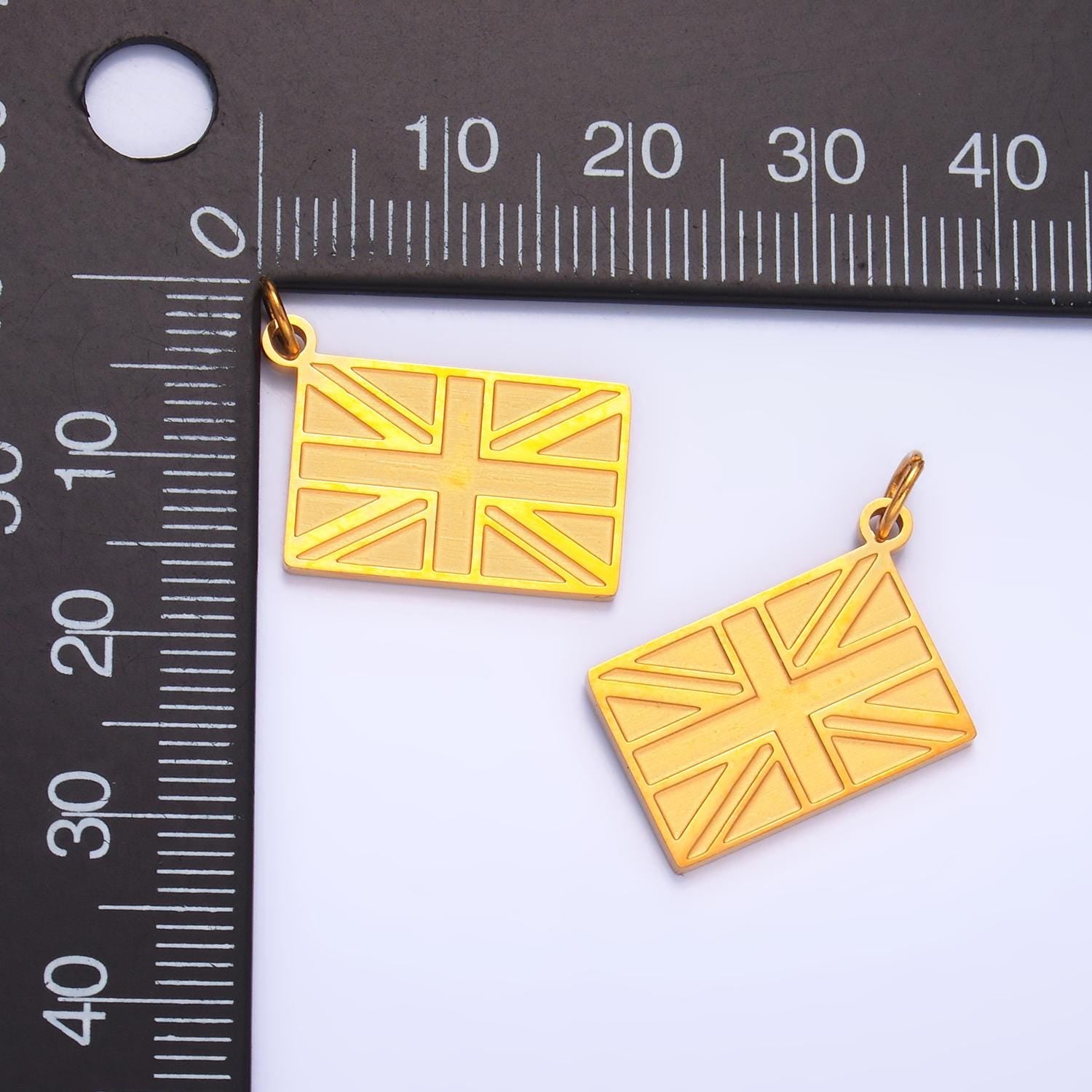 Gold Stainless Steel British Flag Pendant Union Jack Charm Flag England Pendant For Jewelry Making | P-A1438