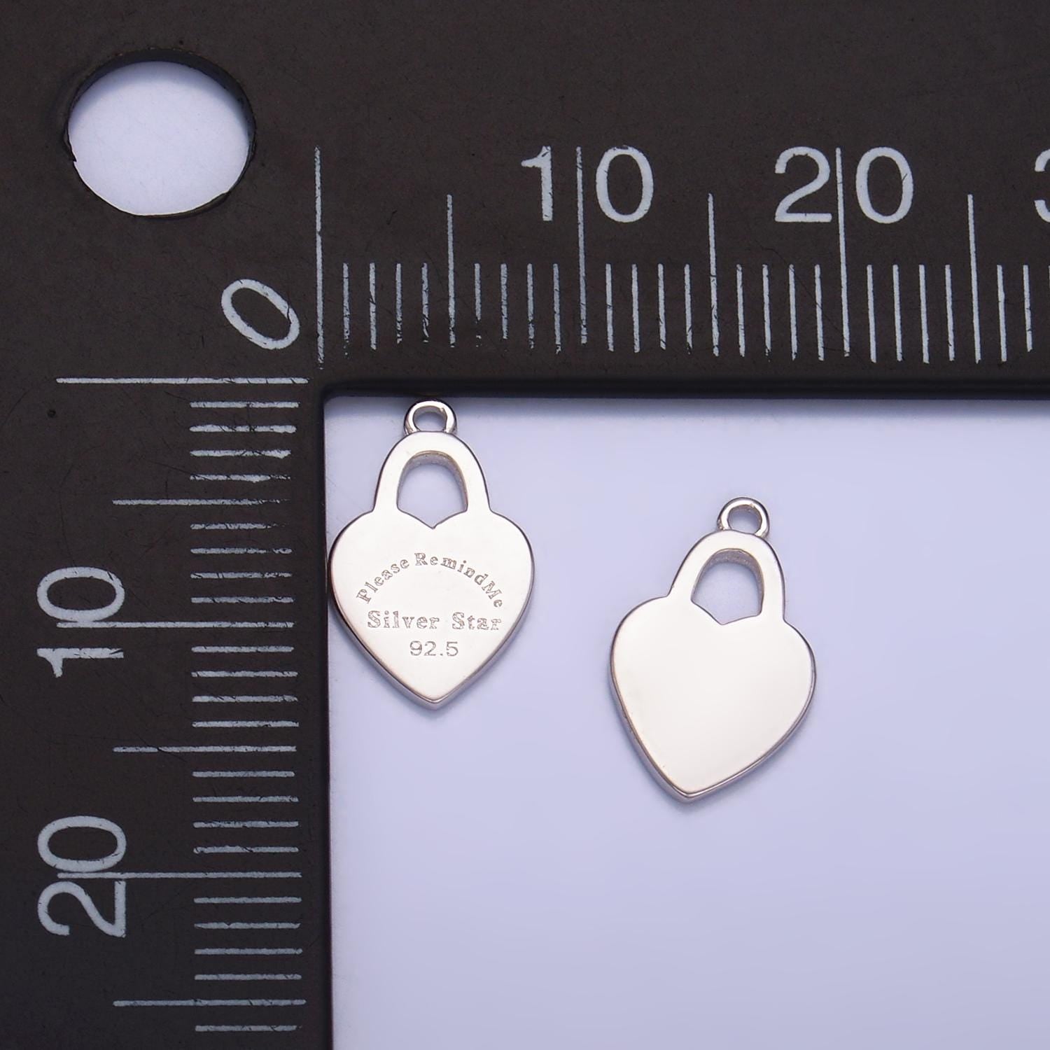 925 Sterling Silver Padlock Pendant Dainty Silver Lock Charm Padlock necklace bracelet Lock Charm Please Remind Me Message