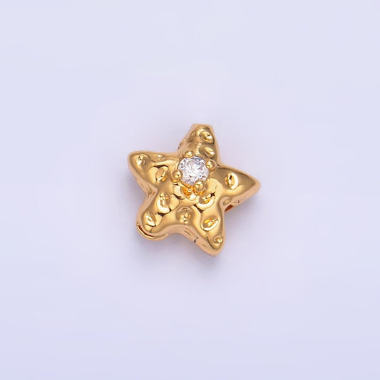 Mini Rustic Star Gold Filled Bead For Necklace Star Spacer Beads, Gold Abstract Bead Charms, Jewelry Supply Bracelet Component B171