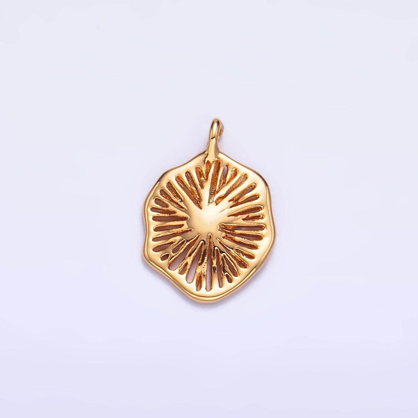 14K Gold Filled Abstract Flower Charm Minimalist Floral Pendant Spring Garden Summer Jewelry Inspired | W261