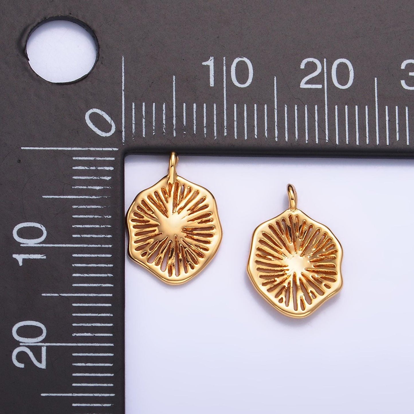 14K Gold Filled Abstract Flower Charm Minimalist Floral Pendant Spring Garden Summer Jewelry Inspired | W261