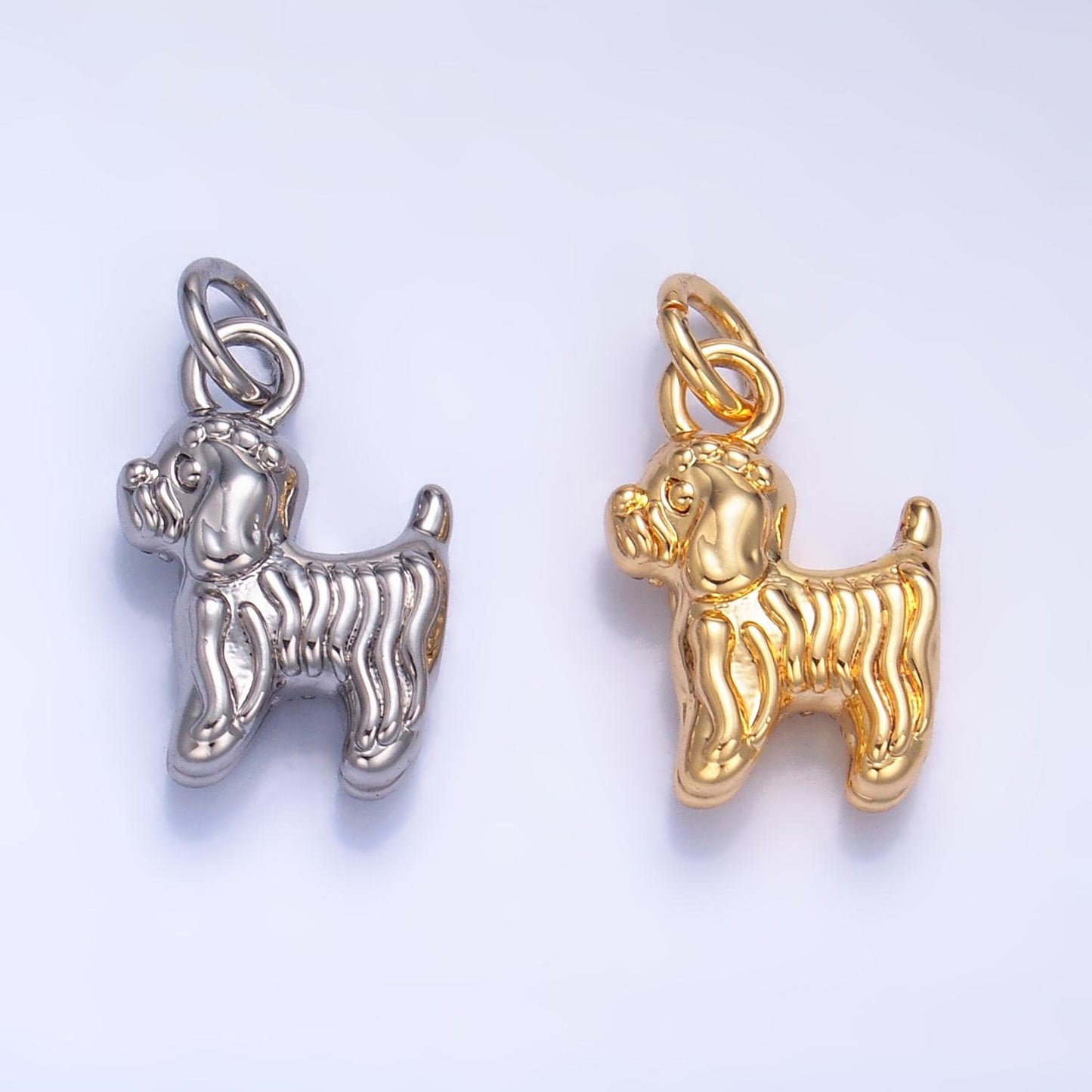 14K Gold Filled 14mm Cute Dog Pet Animal Add-On Charm | W239