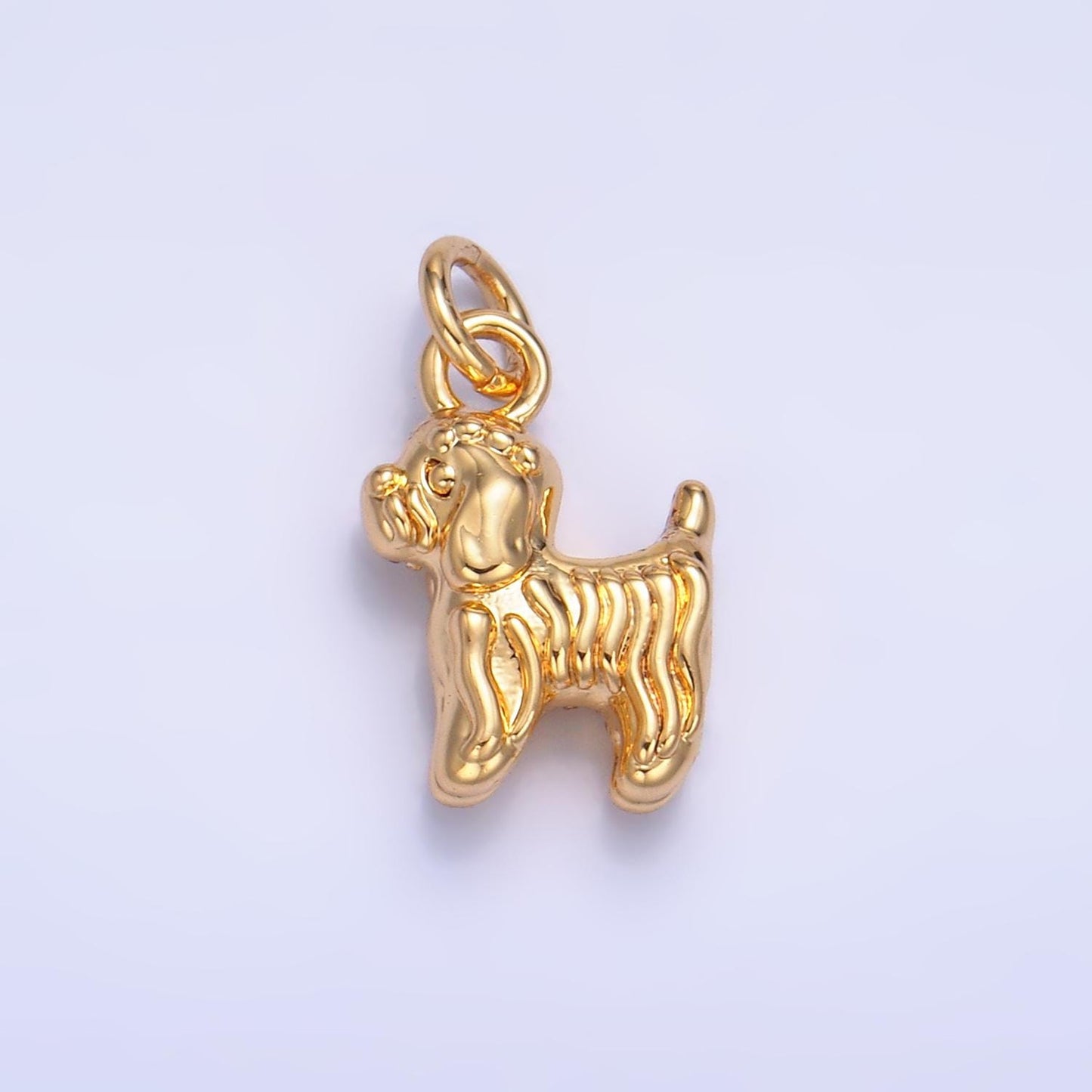 14K Gold Filled 14mm Cute Dog Pet Animal Add-On Charm | W239