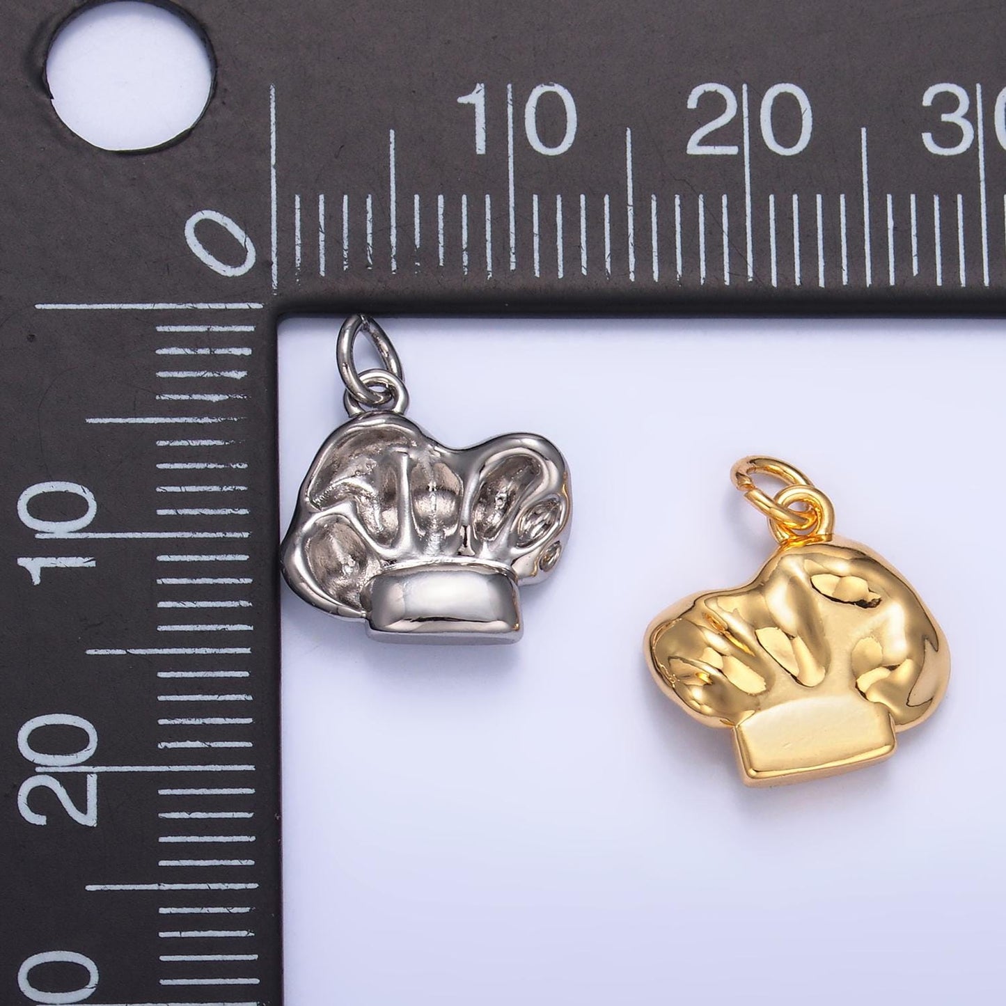 Dainty Chef Hat Charm for Bracelet Necklace Earring Supply Silver Hat Chef Kitchen Crew Jewelry Gift Idea Yes Chef Inspired w240