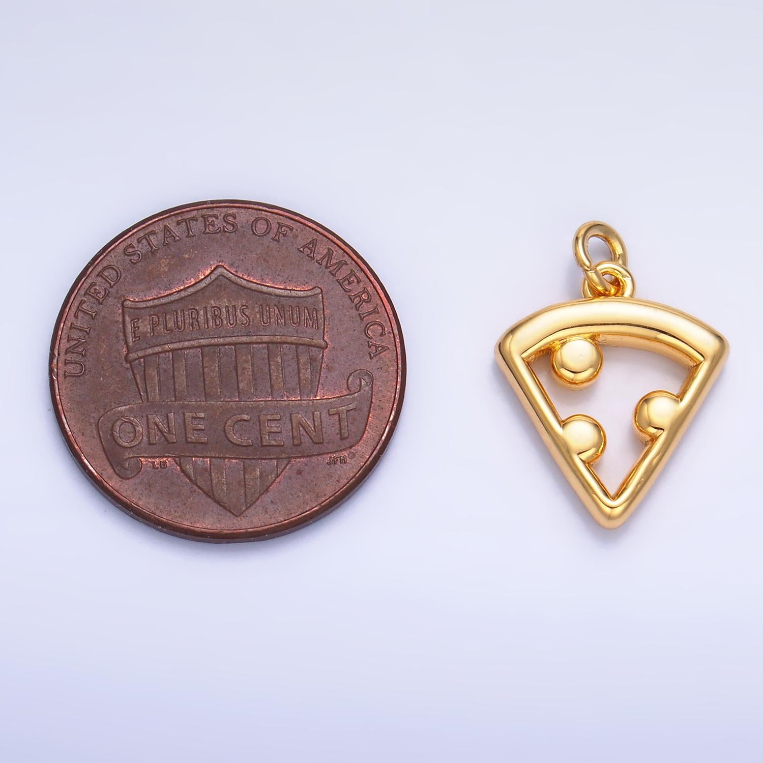 Mini Gold Filled Pizza Charm Open Peperoni Pizza Pendant for Bracelet Necklace Earring Component Jewelry Making Supply W219