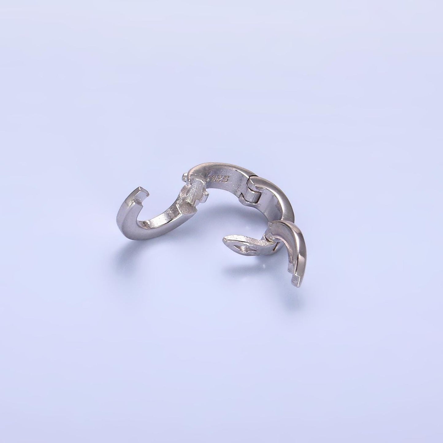 S925 Sterling Silver Charm Holder Pull Gate Round Clasp, Double Open Clasp Wholesale Supply for Necklace Jewelry Making SL-541