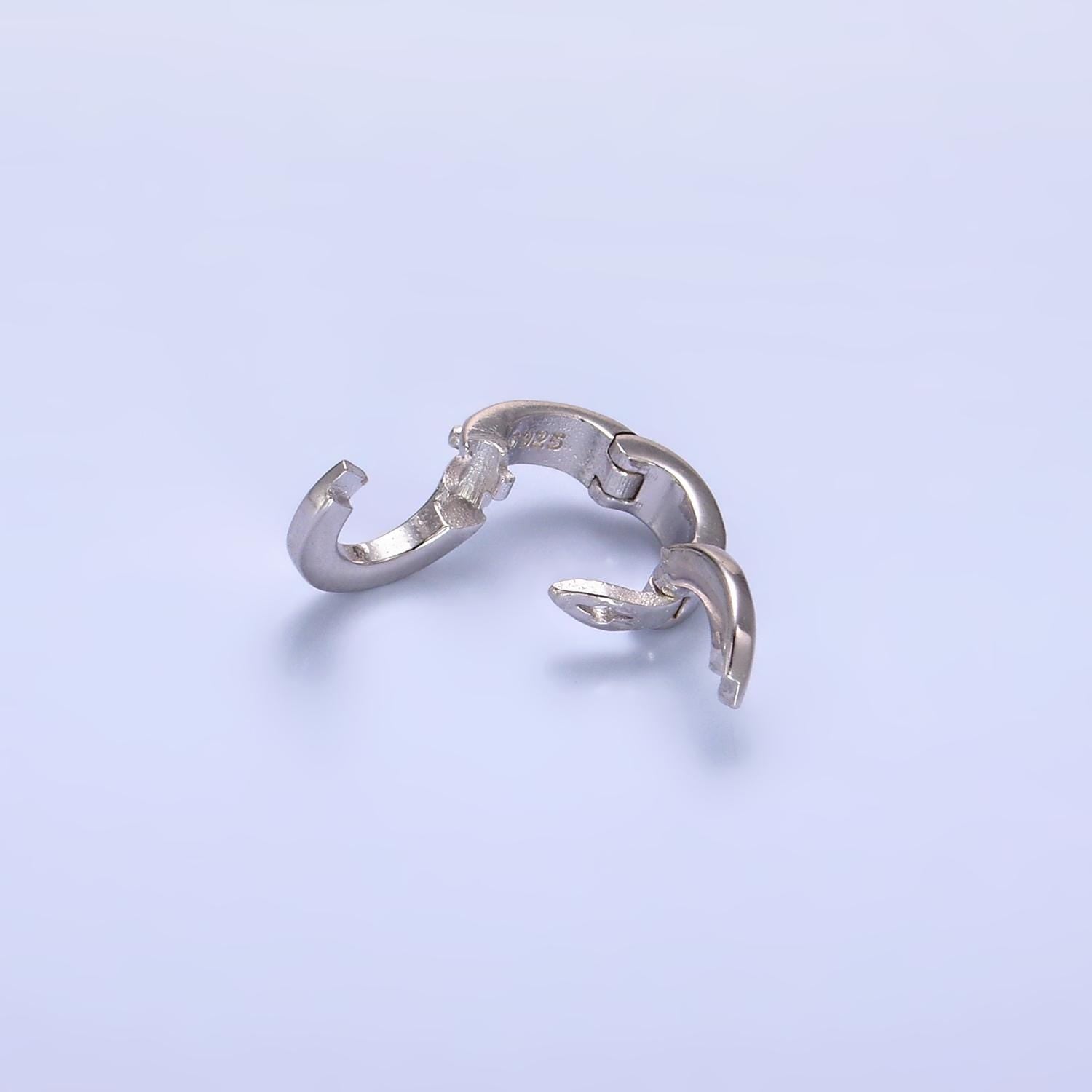 S925 Sterling Silver Charm Holder Pull Gate Round Clasp, Double Open Clasp Wholesale Supply for Necklace Jewelry Making SL-541