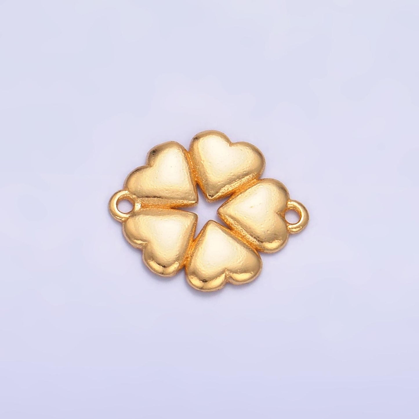 Sterling Silver Heart Flower Charm Connector for Bracelet Jewelry Making Valentine Heart Flower link Connector Wholesale Supplies SL575