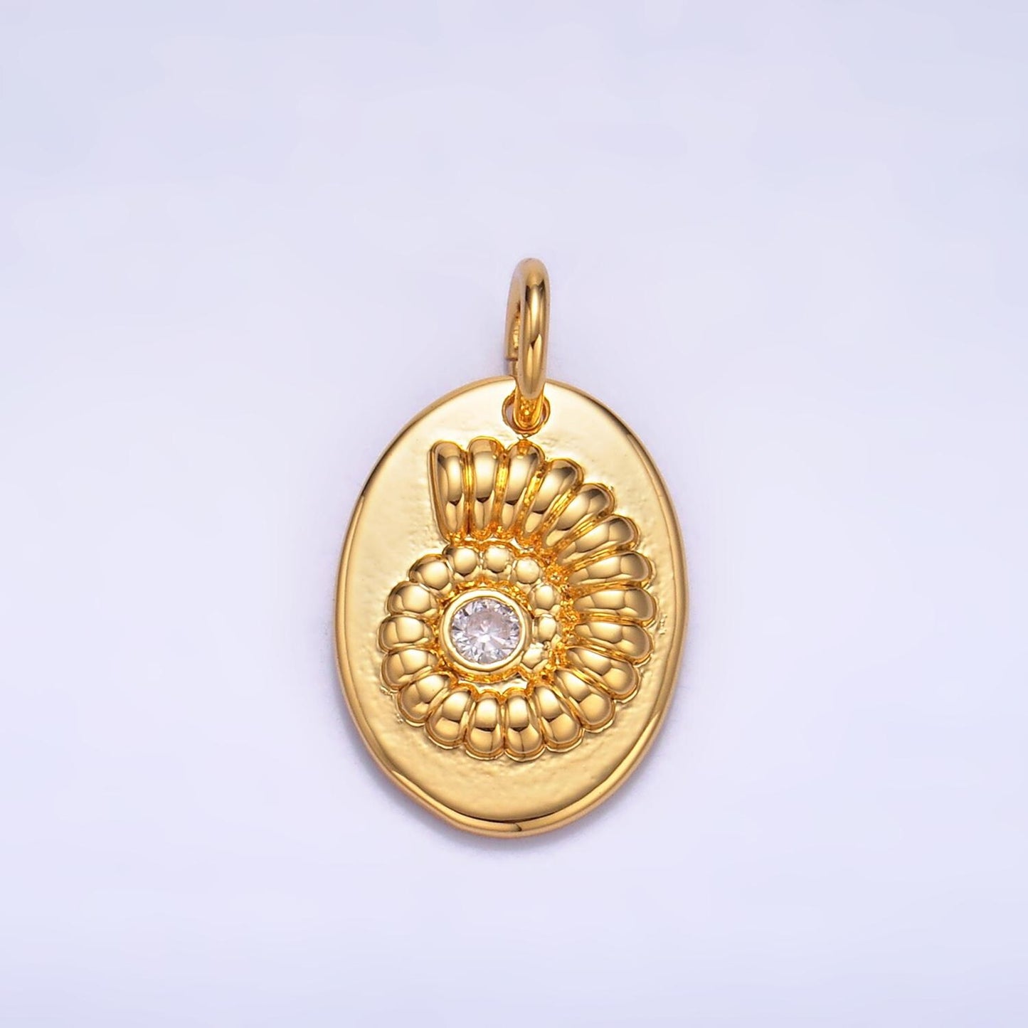 Oval Ammonoidea fossil Charm extinct marine mollusk animal Ammonoidea fossil spiral Jurassic Cretaceous earth history Jewelry Inspired W320