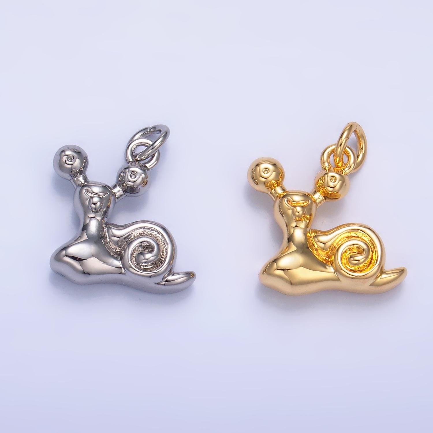 Mini 24K Gold Filled Snail Charm Garden Animal Charm for Bracelet Necklace Earring Component | W36