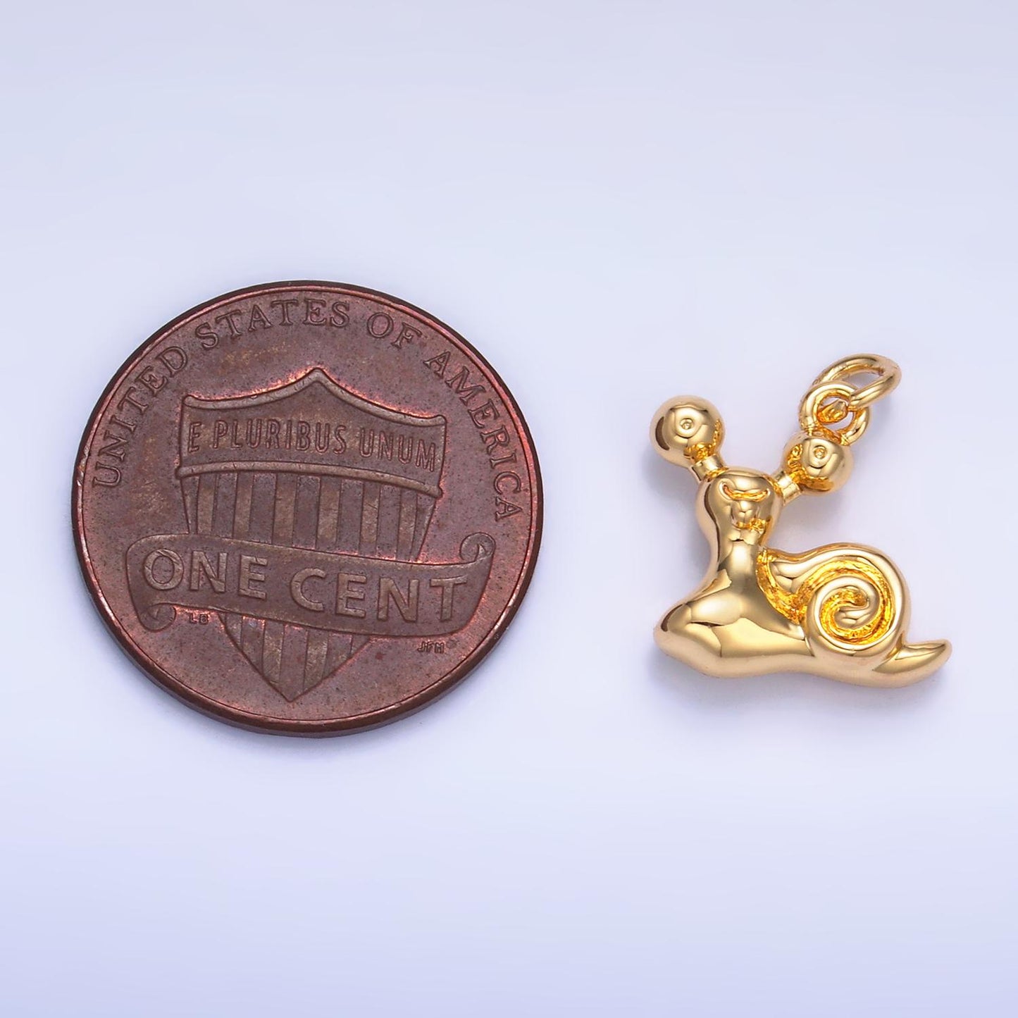 Mini 24K Gold Filled Snail Charm Garden Animal Charm for Bracelet Necklace Earring Component | W36