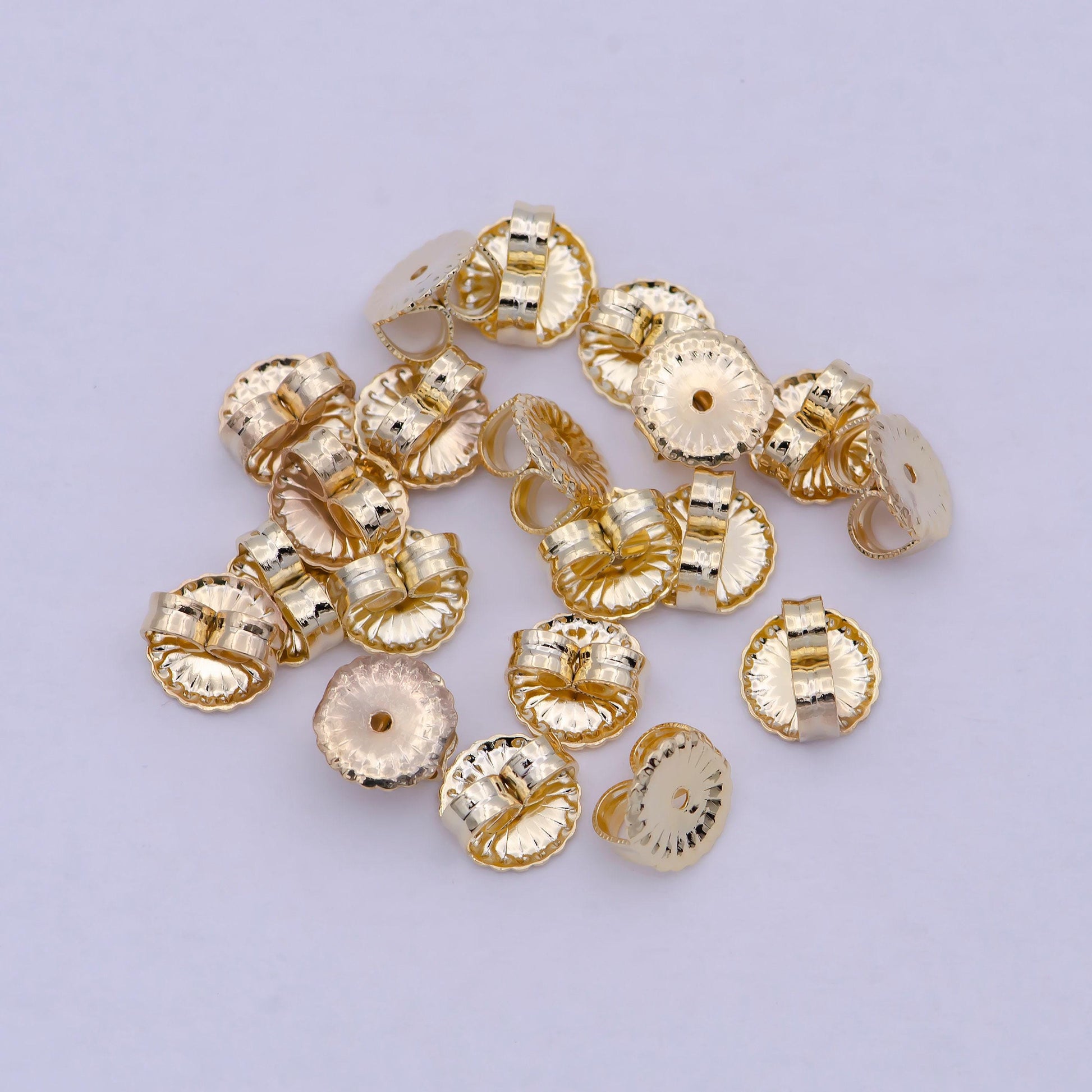 Gold push backs findings| replacement backing | butterfly earring backs | earring jewelry making finding k-799