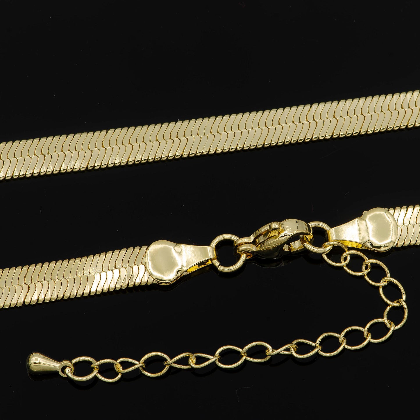 1pc 18" 3.5 mm ready to use 24k gold plated herringbone necklace chain,layering chain dainty necklace,for pendant charm necklace making,949