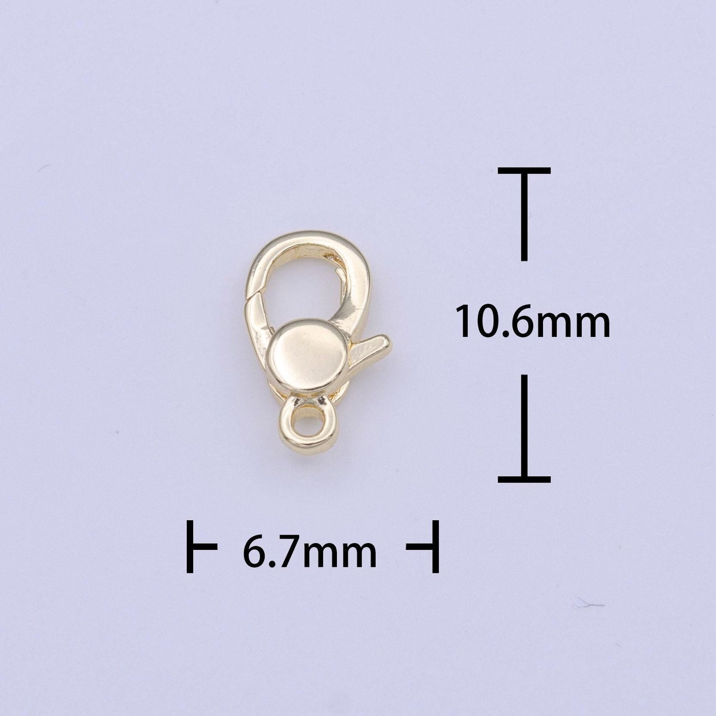 Mini gold clasp 10.6mm x 6.7mm lobster claw clasps jewelry making closure supply | k273