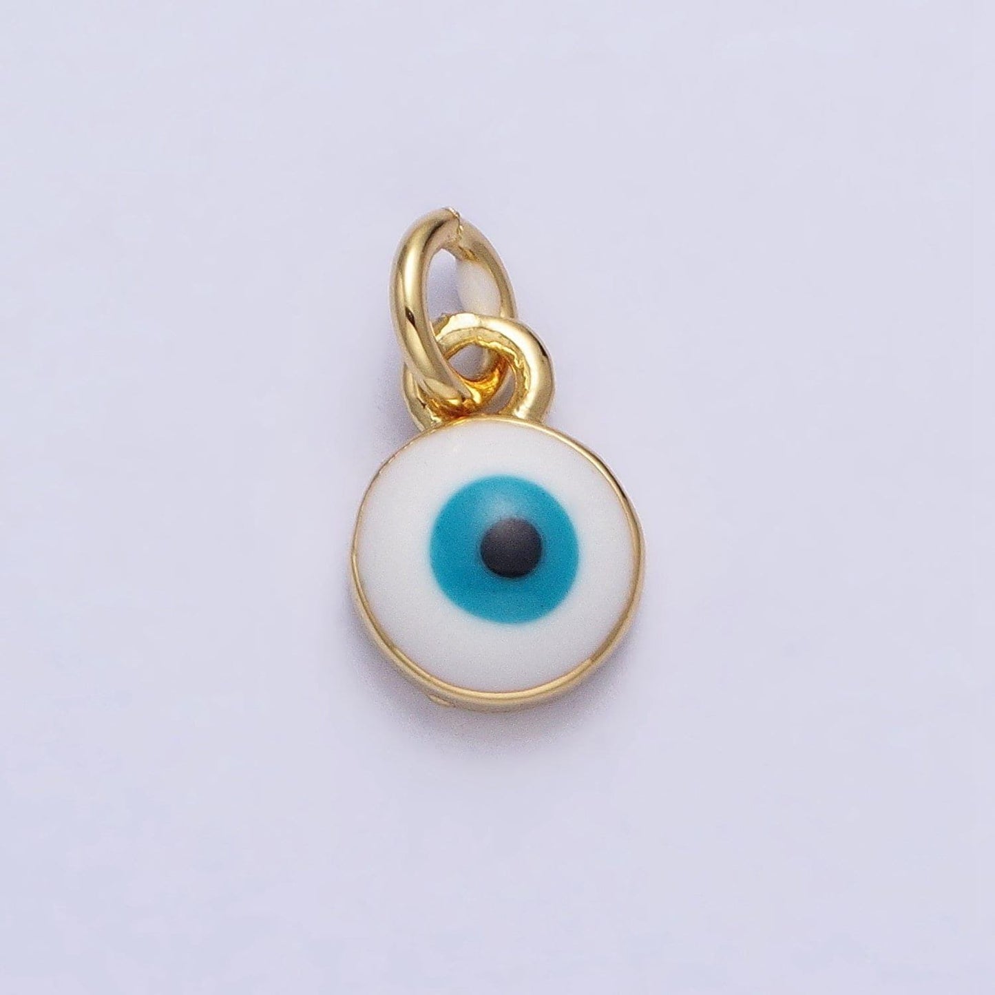 11x5.8mm 24k gold filled evil eye charm mini amulet charms for necklace bracelet earring component jewelry supply ac456