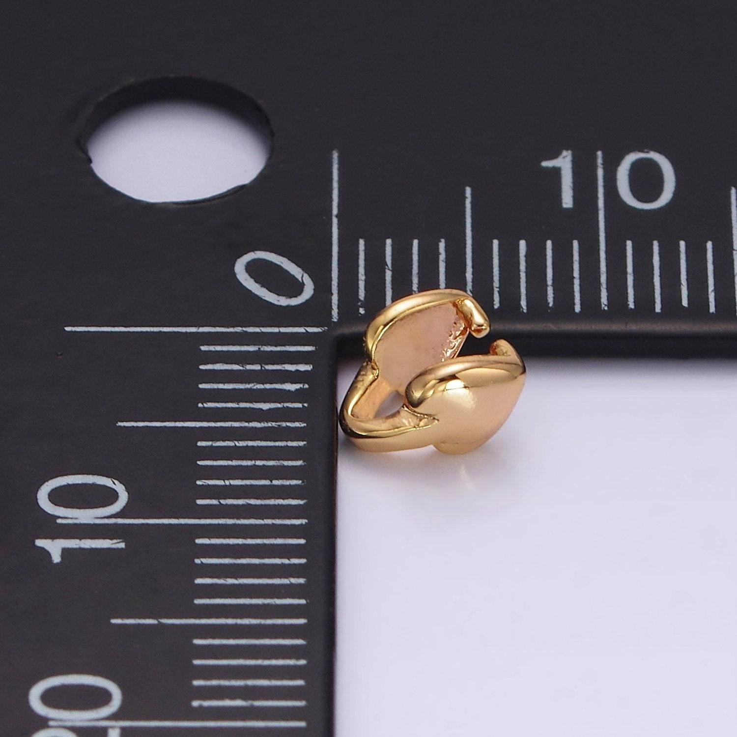 18k gold filled heart bail for pendant jewelry kit supplies for diy jewelry making | z-503