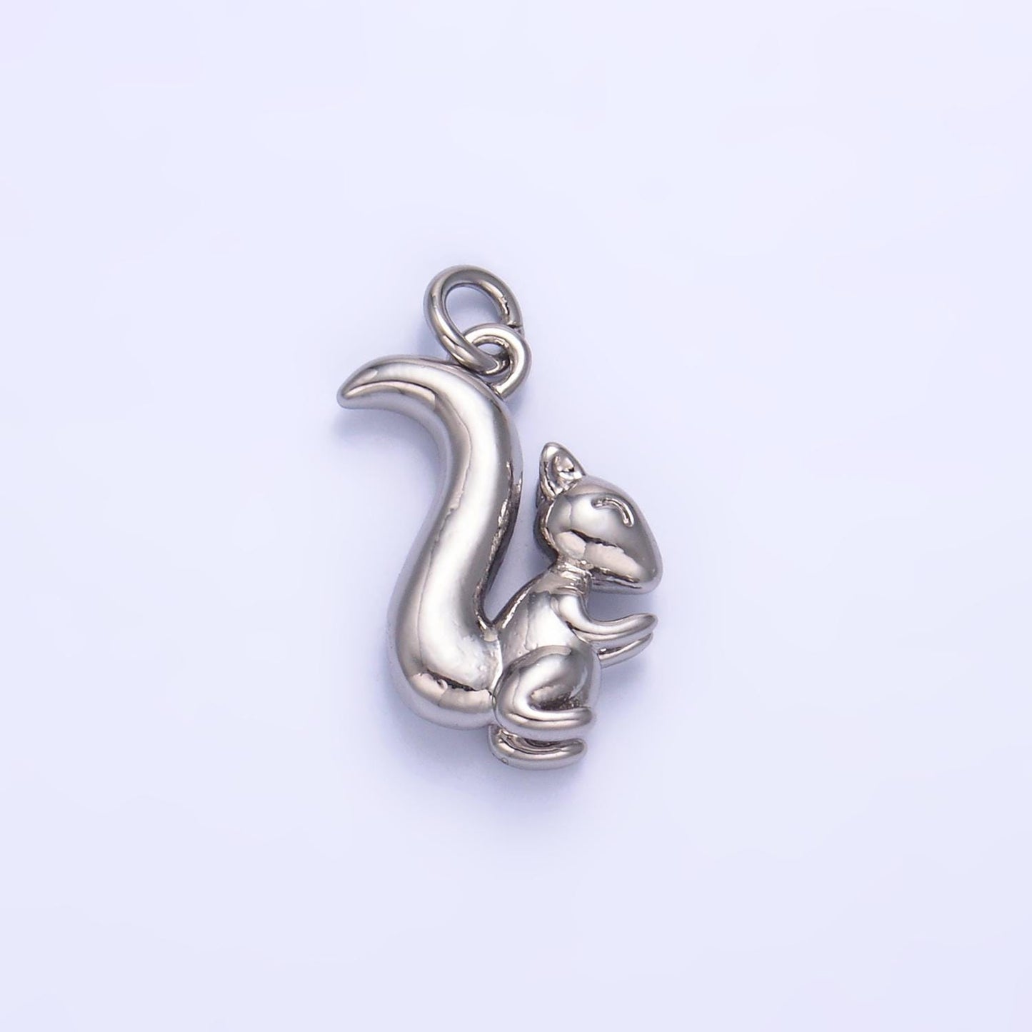 Mini Gold Squirrel Charm, Squirrel Pendant, Nature Charm, Animal Charm Silver Chipmunk Charm, Woodland Jewelry Inspired W347