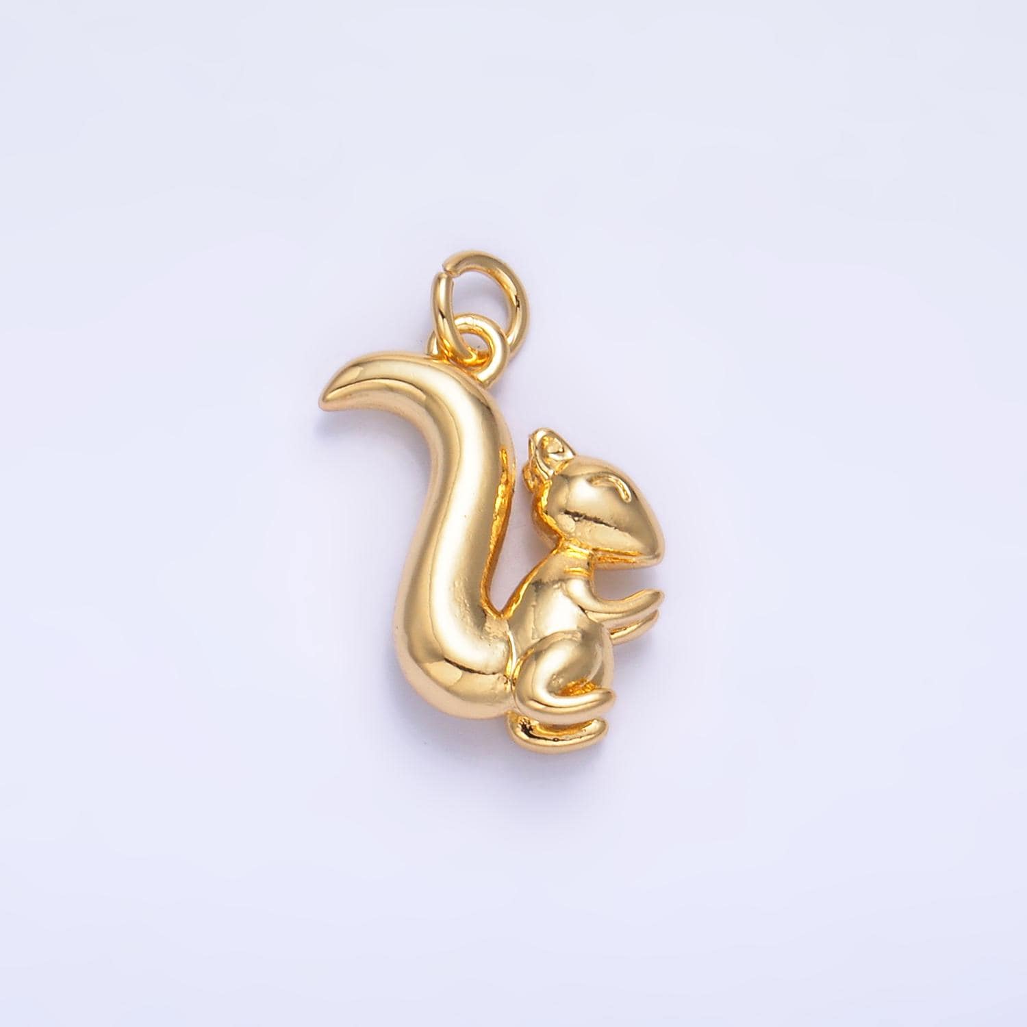 Mini Gold Squirrel Charm, Squirrel Pendant, Nature Charm, Animal Charm Silver Chipmunk Charm, Woodland Jewelry Inspired W347
