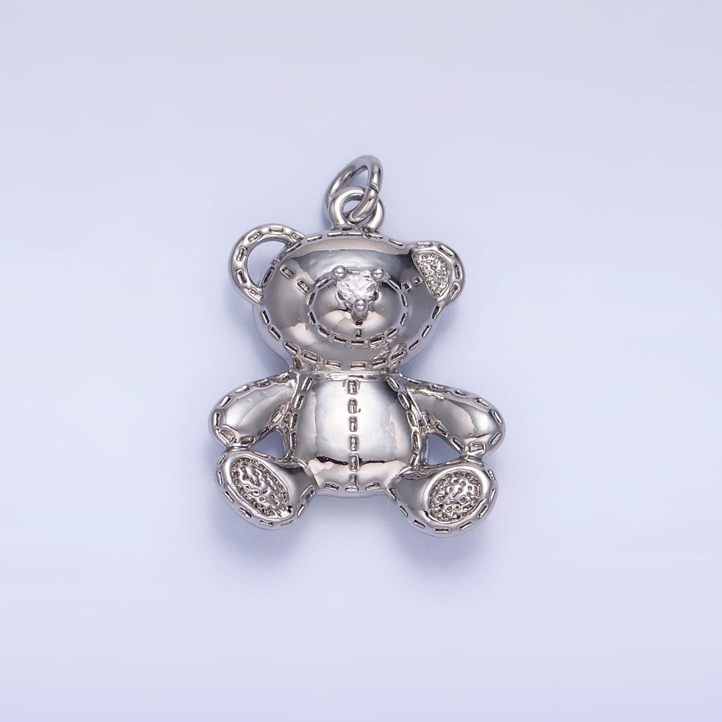 Mini Gold Bear Charms 24K Gold Filled Teddy Bear Doll Pendant Charm Bracelet Necklace for DIY Jewelry Making Supply W364