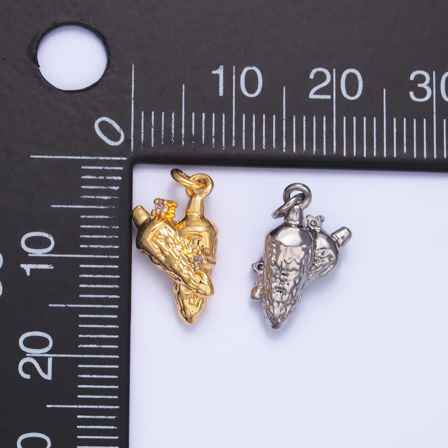 Mini Gold Carrot Charms 24K Gold Filled Vegetable Pendant Charm Bracelet Necklace for DIY Jewelry Making Supply W357
