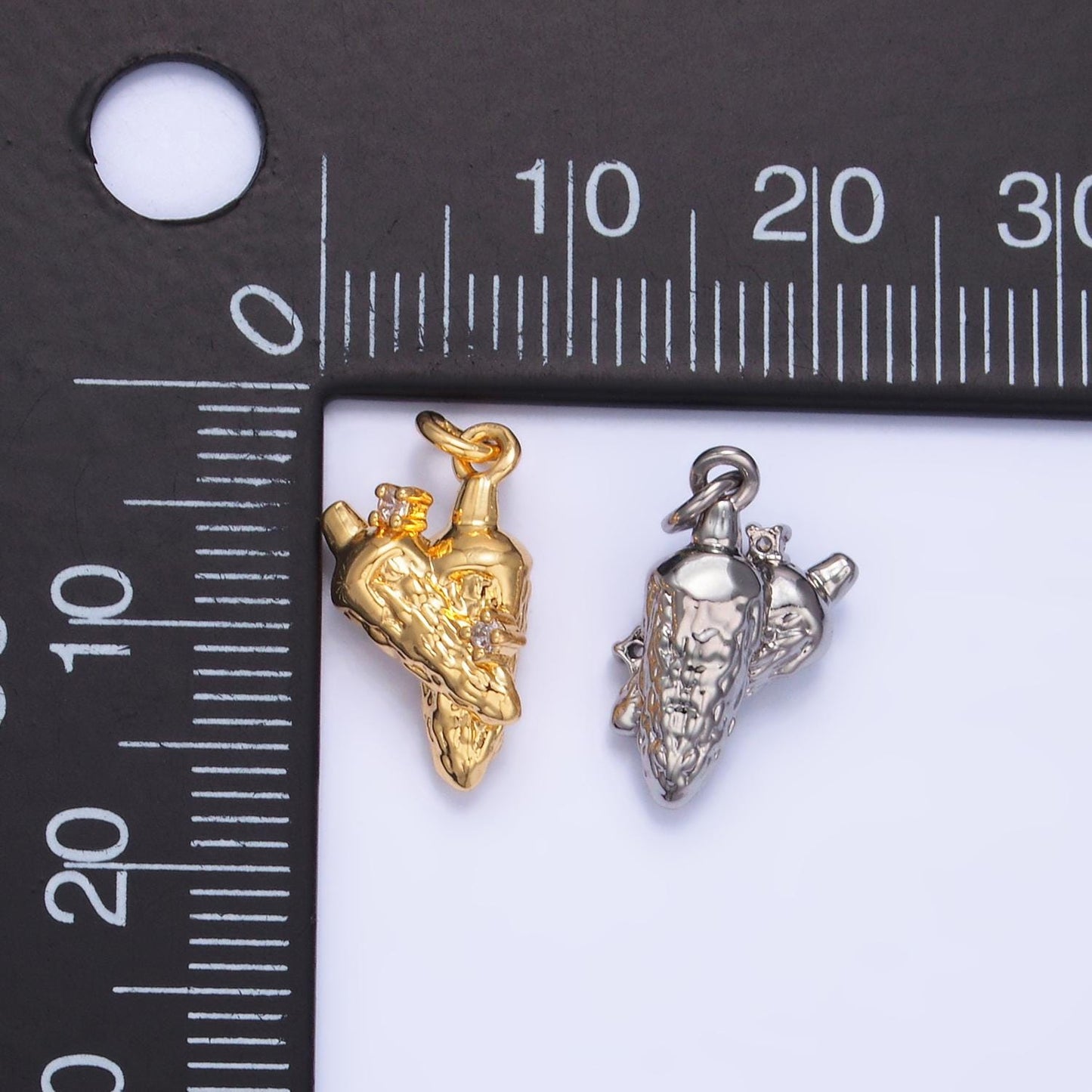 Mini Gold Chili Charms 24K Gold Filled Vegetable Pendant Charm Bracelet Necklace for DIY Jewelry Making Supply W357