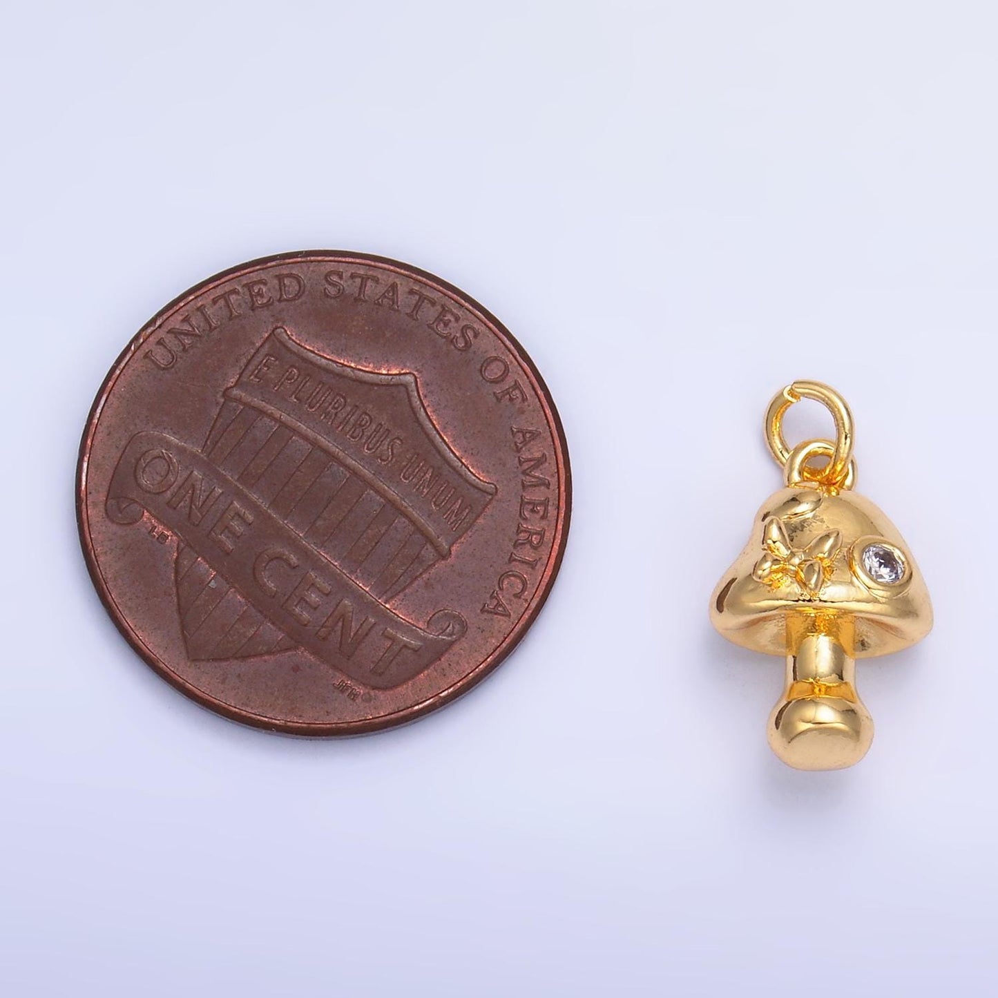 Mini Silver Mushroom Charms 24K Gold Filled Shroomie Pendant Charm Bracelet Necklace for DIY Jewelry Making Supply W354
