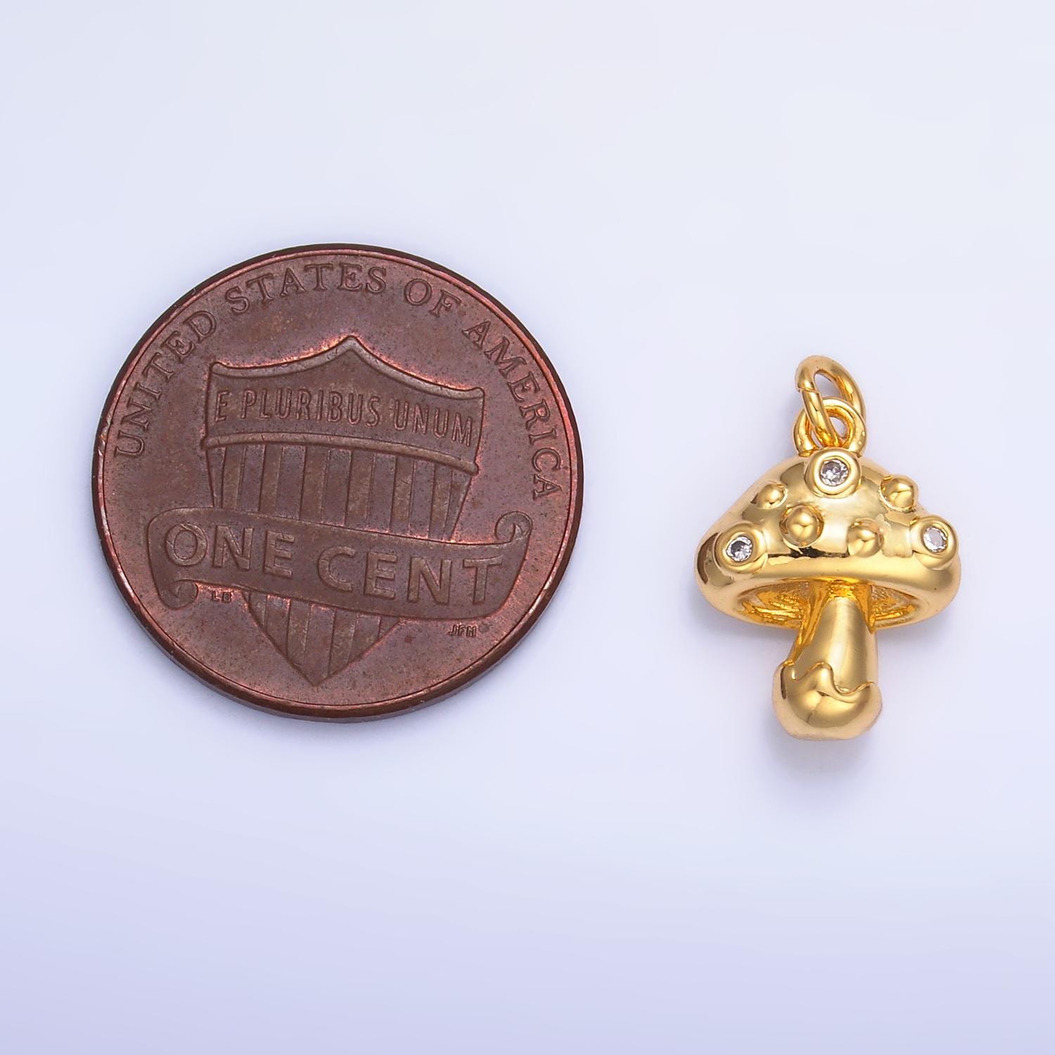 Mini Gold Mushroom Charms 24K Gold Filled Shroomie Pendant Charm Bracelet Necklace for DIY Jewelry Making Supply W353