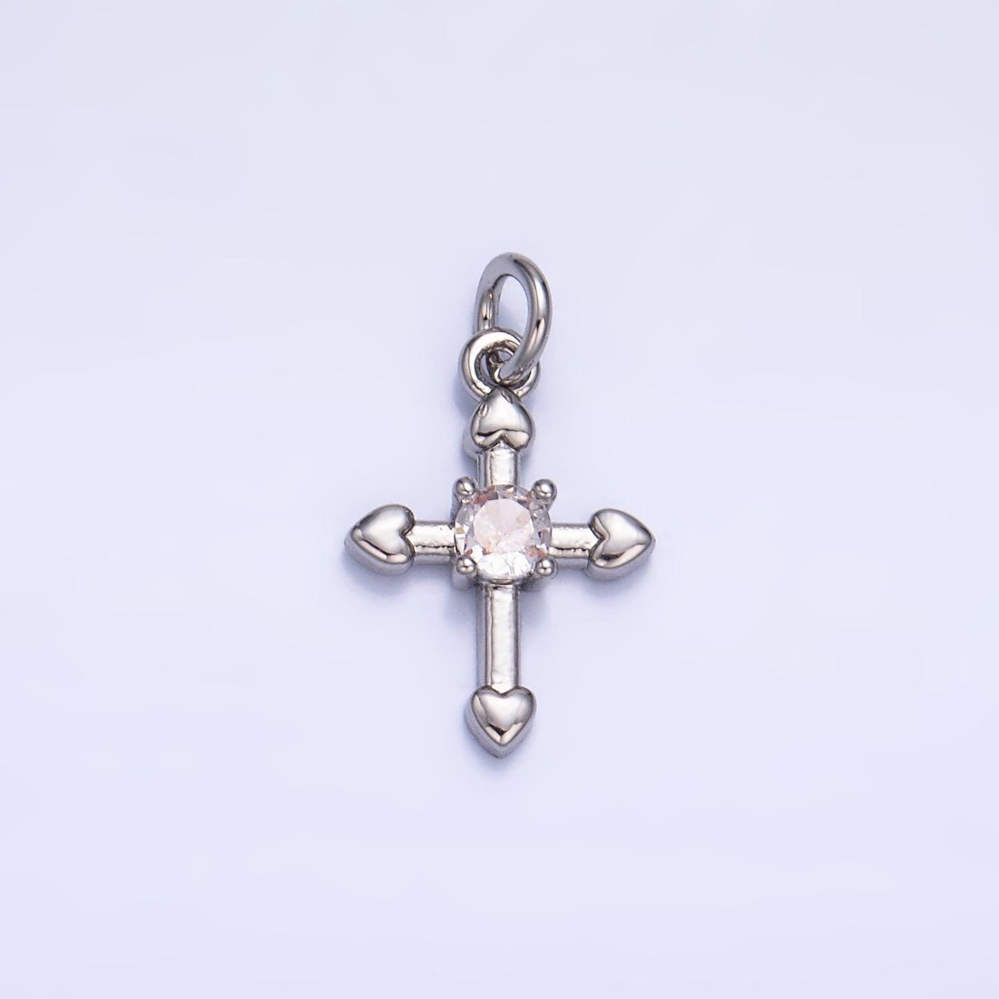 Mini Silver Cross Charms 24K Gold Filled Cross Religious Pendant Charm Bracelet Necklace for DIY Jewelry Making Supply W377