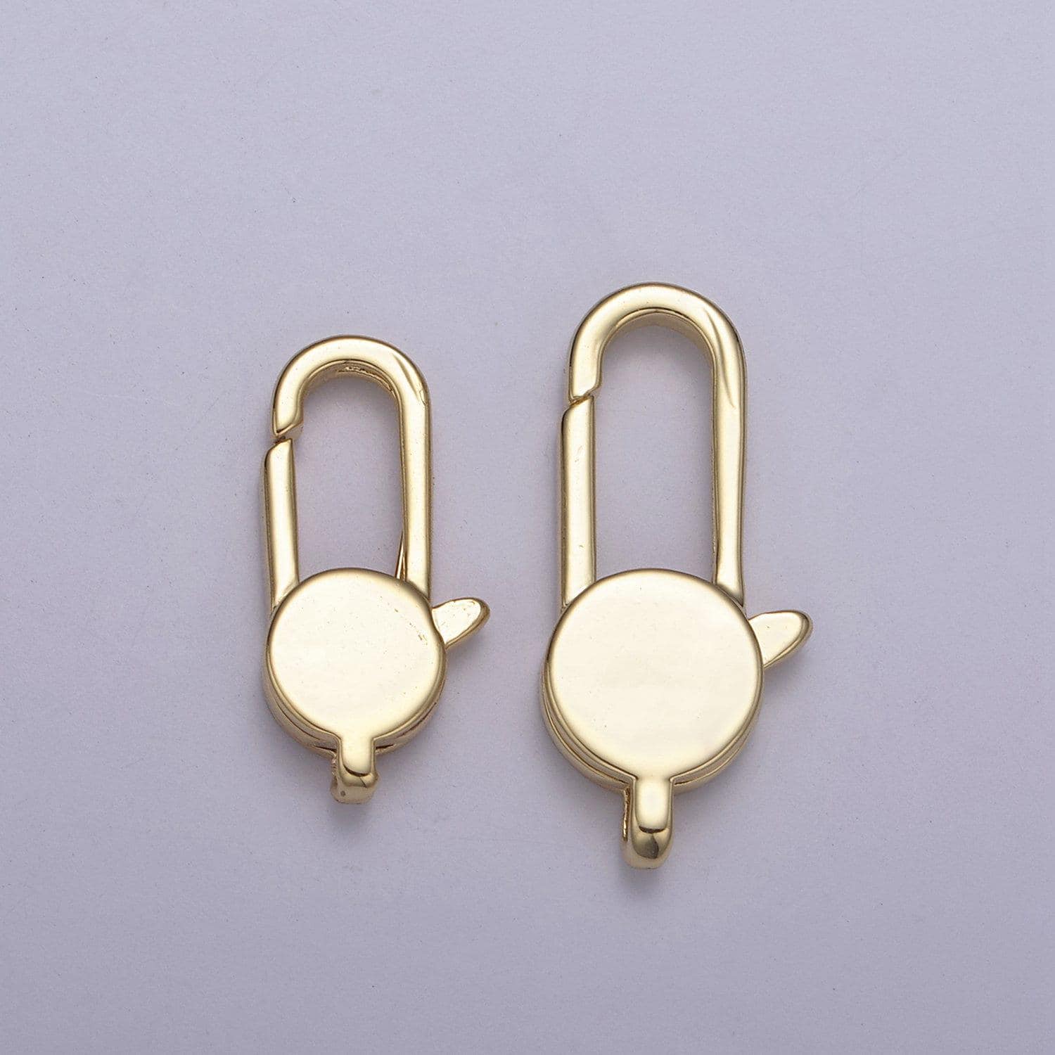 Long 14k gold filled / silver oval lobster claw clasp 25x11mm / 20x10mm l-602 / l-603