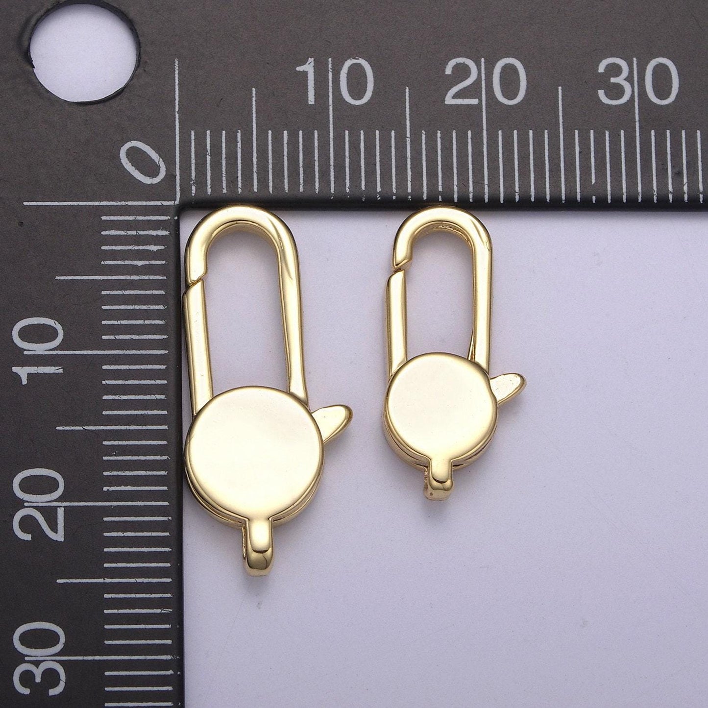 Long 14k gold filled / silver oval lobster claw clasp 25x11mm / 20x10mm l-602 / l-603