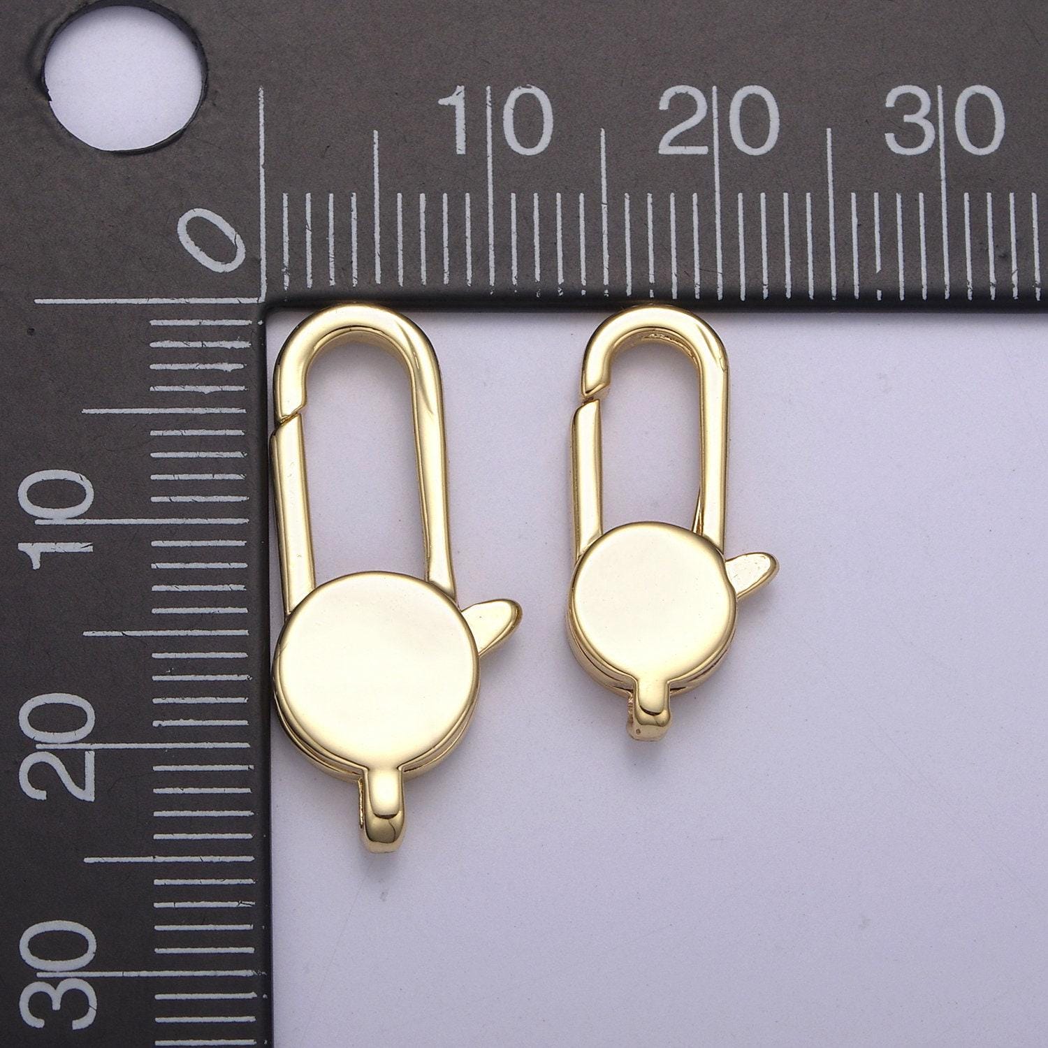 Long 14k gold filled / silver oval lobster claw clasp 25x11mm / 20x10mm l-602 / l-603