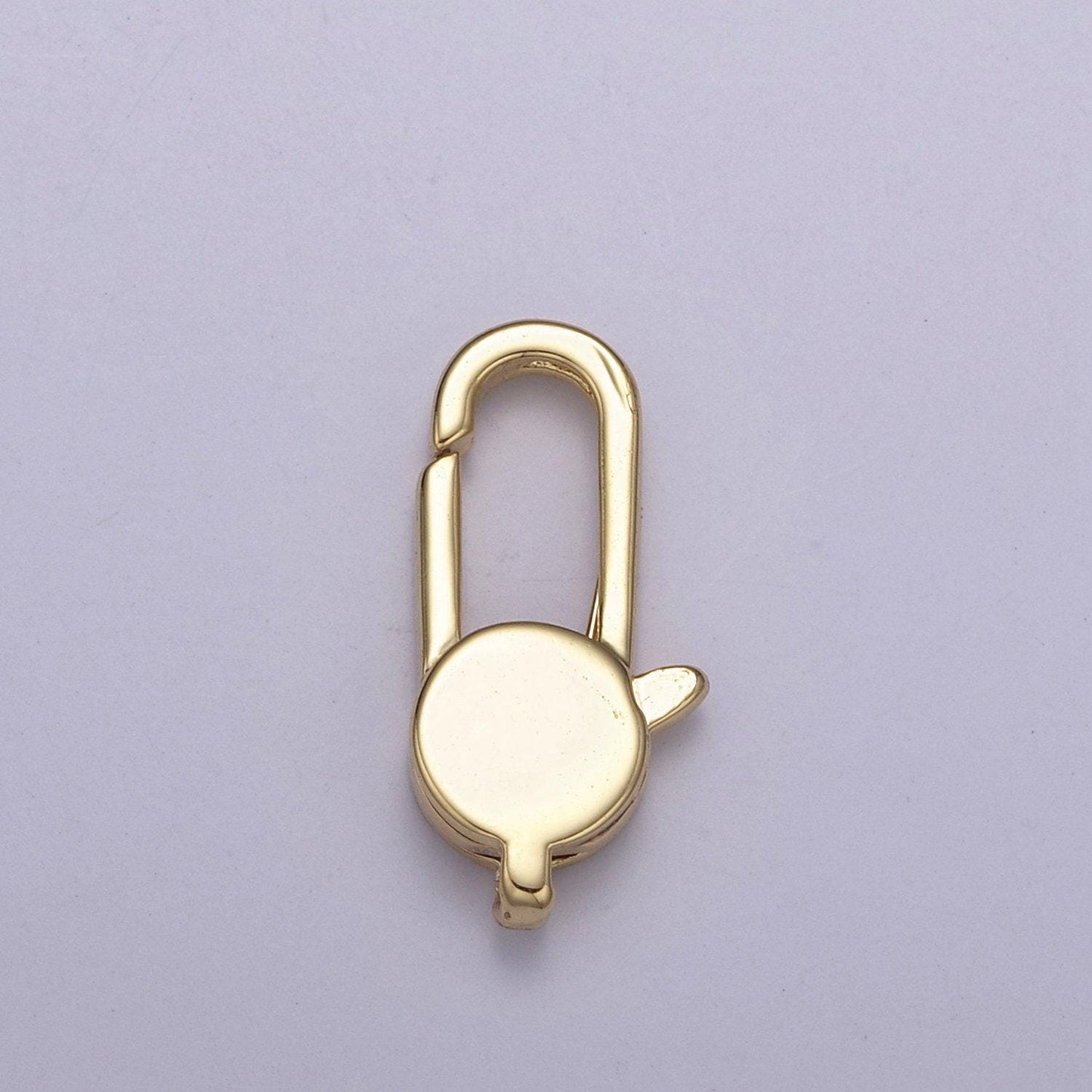 Long 14k gold filled / silver oval lobster claw clasp 25x11mm / 20x10mm l-602 / l-603