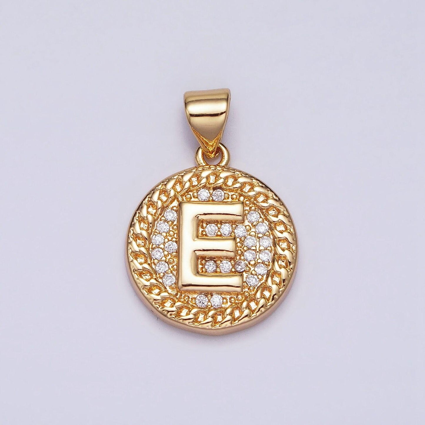 16k gold filled initial coin letter charm a - z alphabet letter medallion charm pendant for personalized necklace jewelry making a442-a454