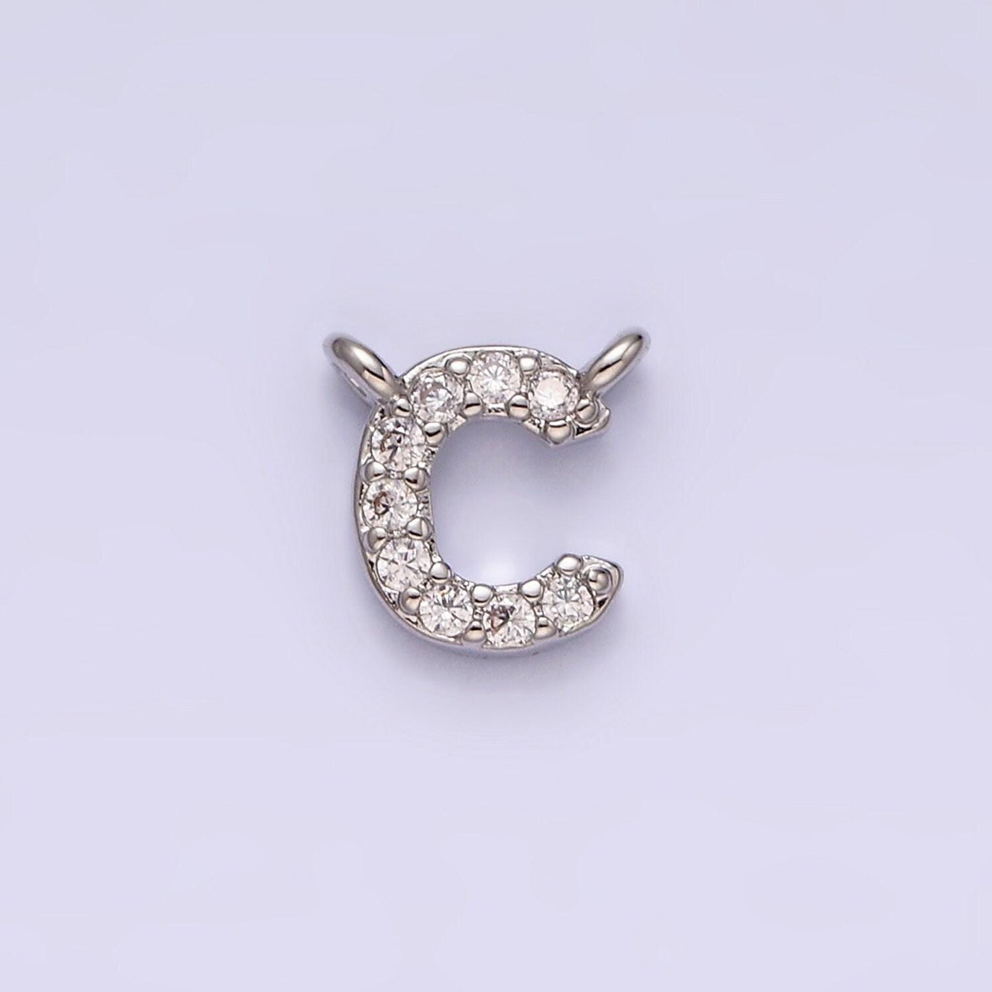 Cubic silver initial connectors, alphabet pendant, capital letter, personalized cz letter name charm pendant for necklace bracelet