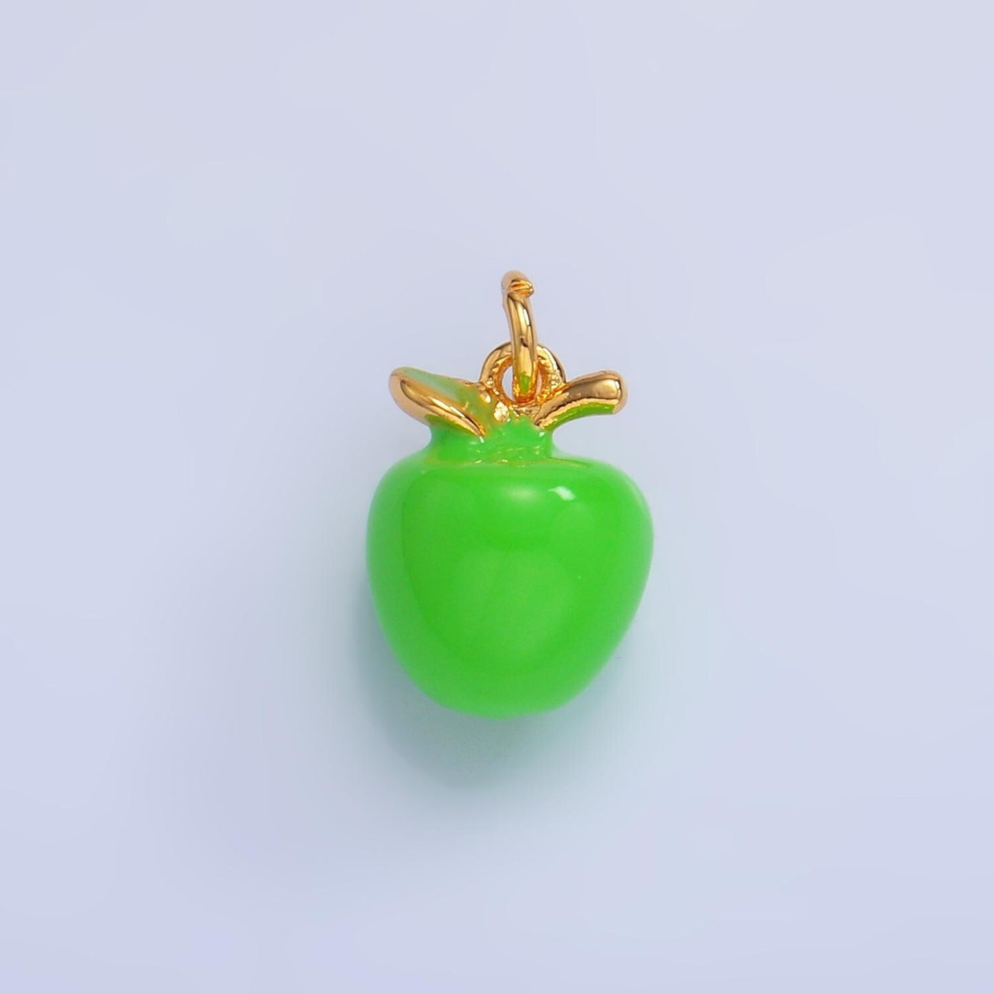 24k gold filled red washington apple Charm Green Apple Fuji Pendant Food fruit charm | W344