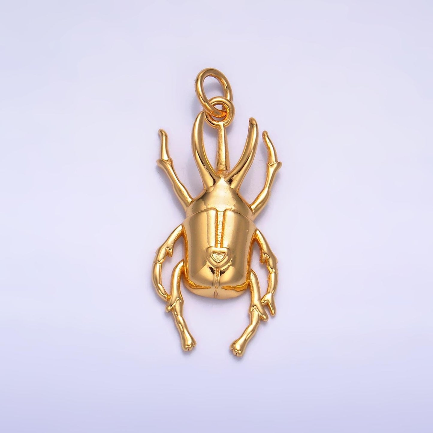 Dainty Golden Stag Beetle Charm 24K Gold Filled Small Insect Pendant Tiny Bug Animal DIY Fashion Jewelry Necklace Bracelet Earring | W237