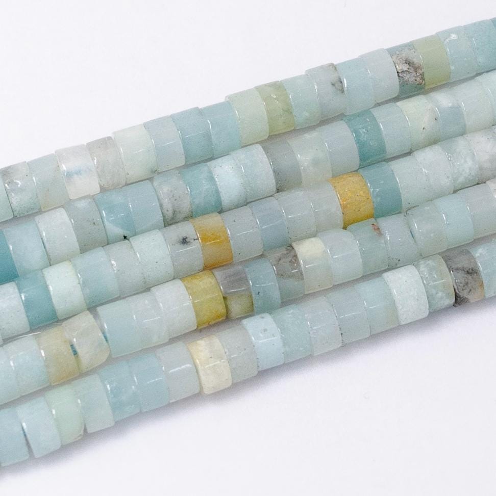 Gemstone light green jade heishi discs beads 4.5 x 2.5 mm beads for bracelet necklace component wa-2711