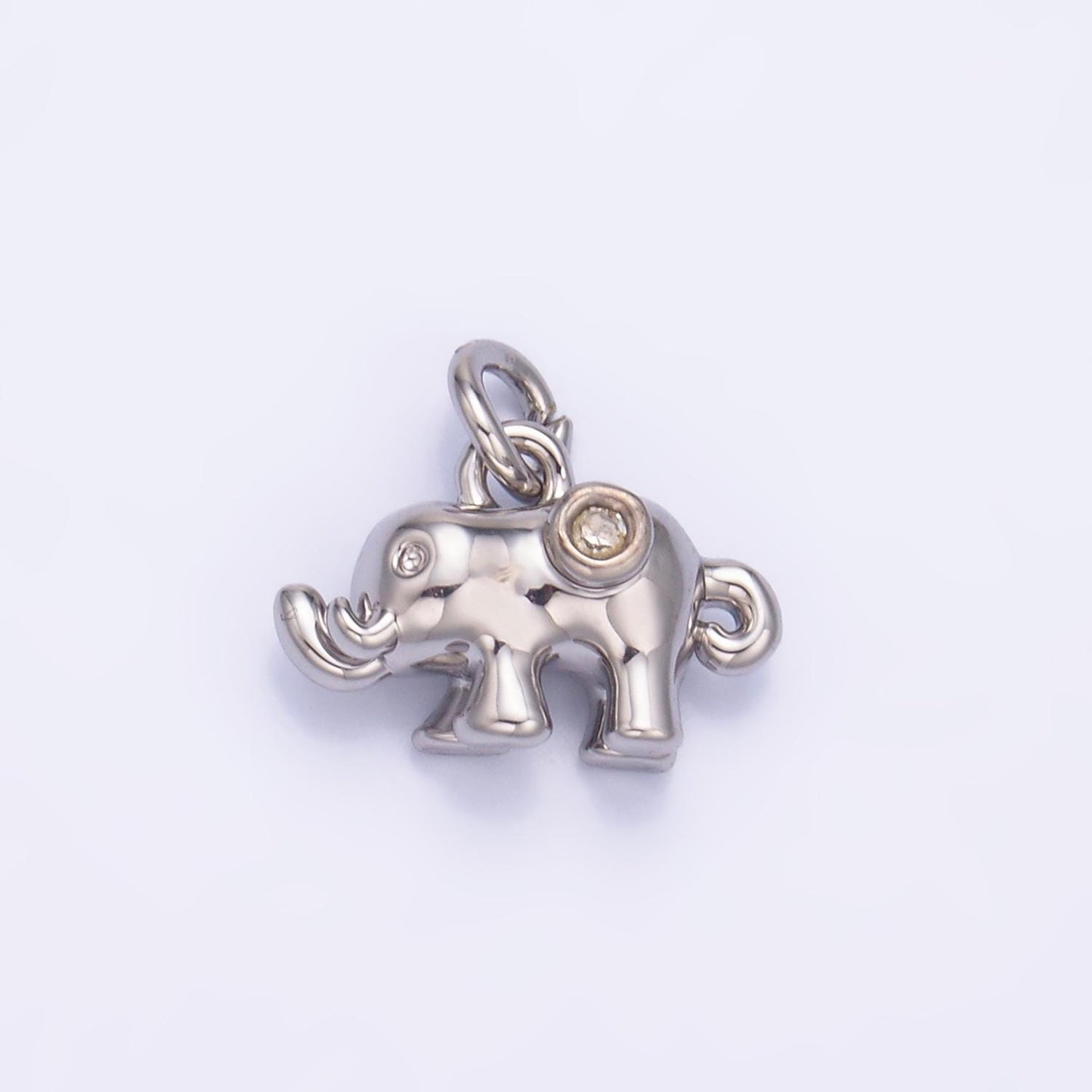 Mini gold elephant charm small dumbo charm safari animal charms 24k gold filled findings W400