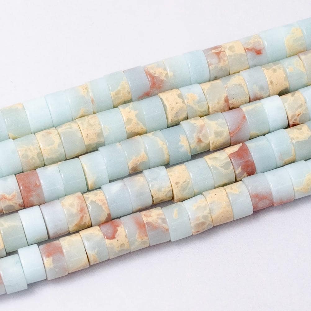 Blue Imperial Jasper Heishi Beads Healing Energy Loose Gemstone Beads For Bracelet Necklace DIY Jewelry Making Design Bulk WA-2712