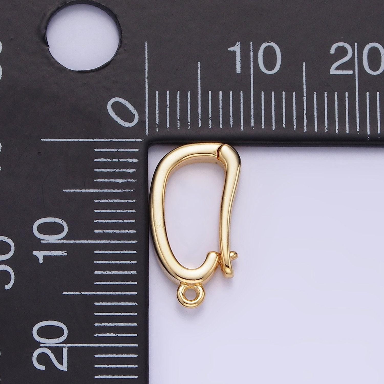 14k gold filled 15mm oval snap bail open loop jewelry finding supply charm holder for necklace component | z-682