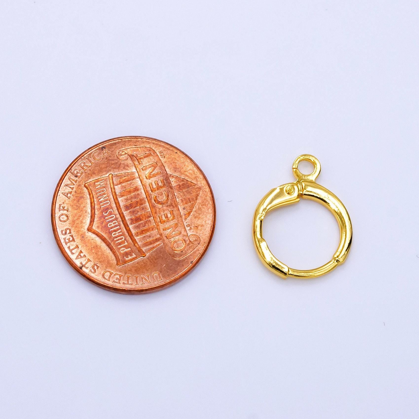 Dainty 24k gold filled huggie w/ close link lever back hoop earring making nickel & lead free for earring charm making findings z785
