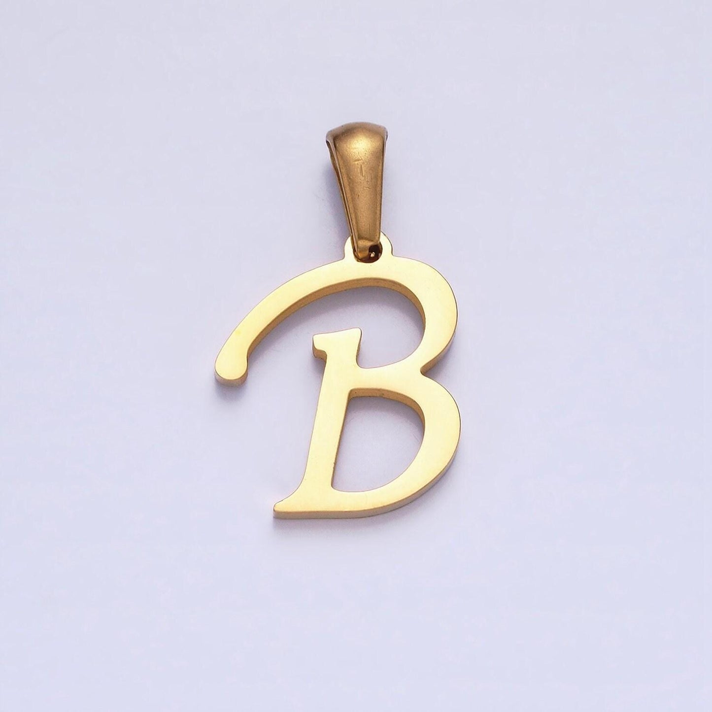 Stainless steel custom script letter charms, initial alphabet pendant diy personalized jewelry making supply a1900-a1912