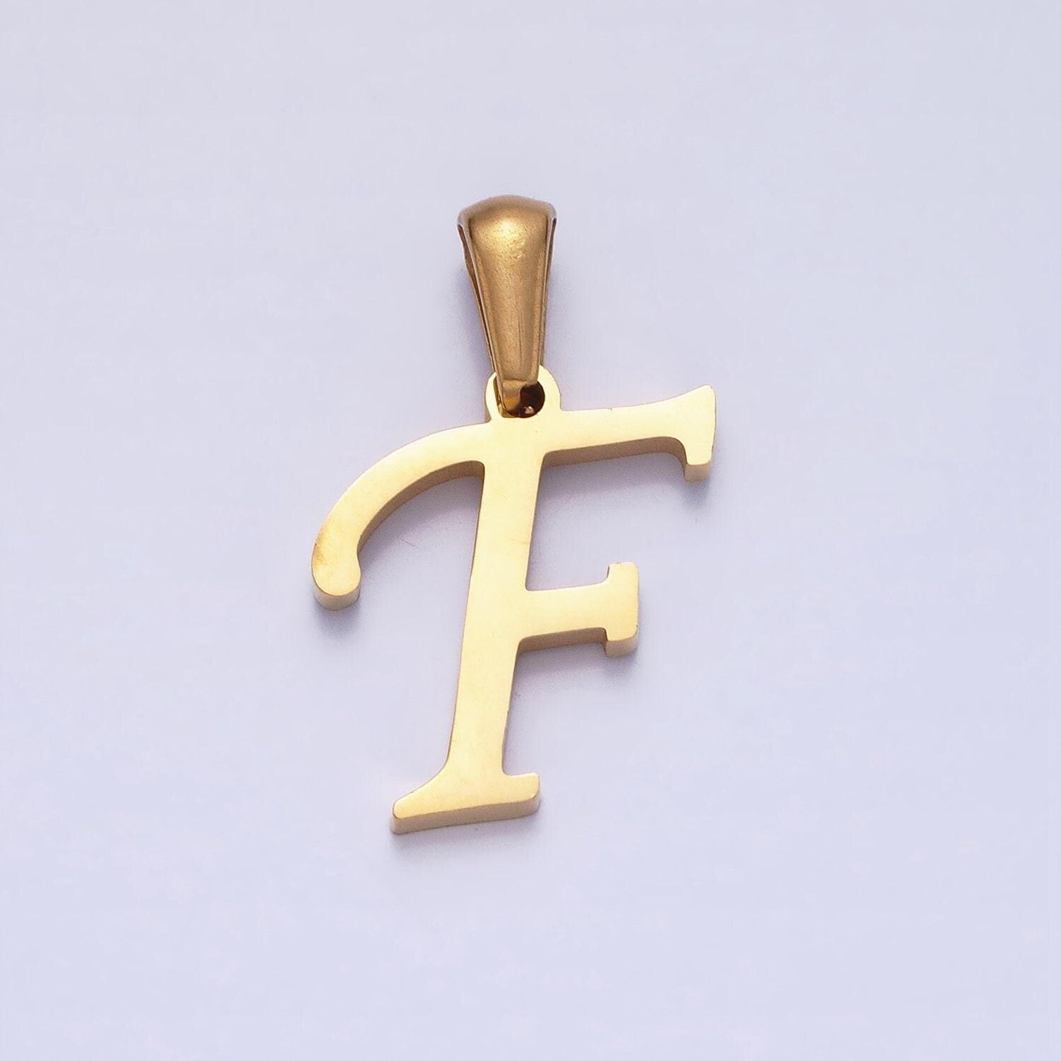 Stainless steel custom script letter charms, initial alphabet pendant diy personalized jewelry making supply a1900-a1912