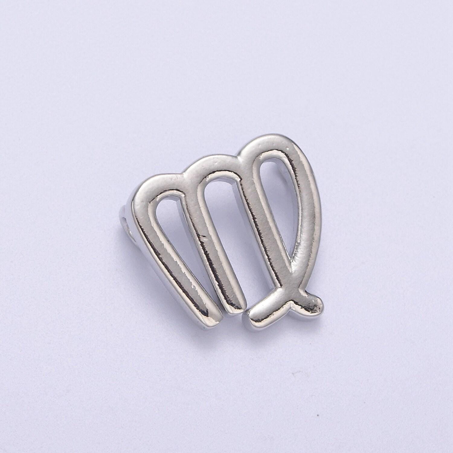 Silver zodiac constellation charm, small astrology charms, horoscope charm for bracelet necklace supply a-1881~a-1886