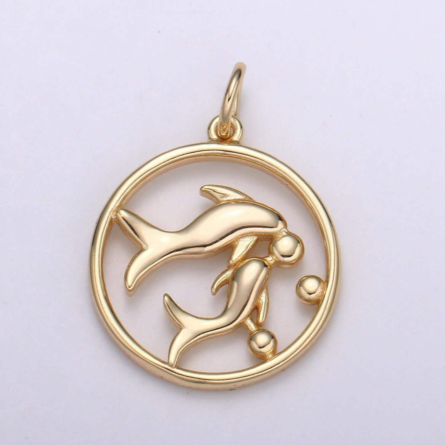 Gold vermeil zodiac charms gold over 925 sterling silver charm tiny horoscope pendant circle charm astrology horoscope constellation
