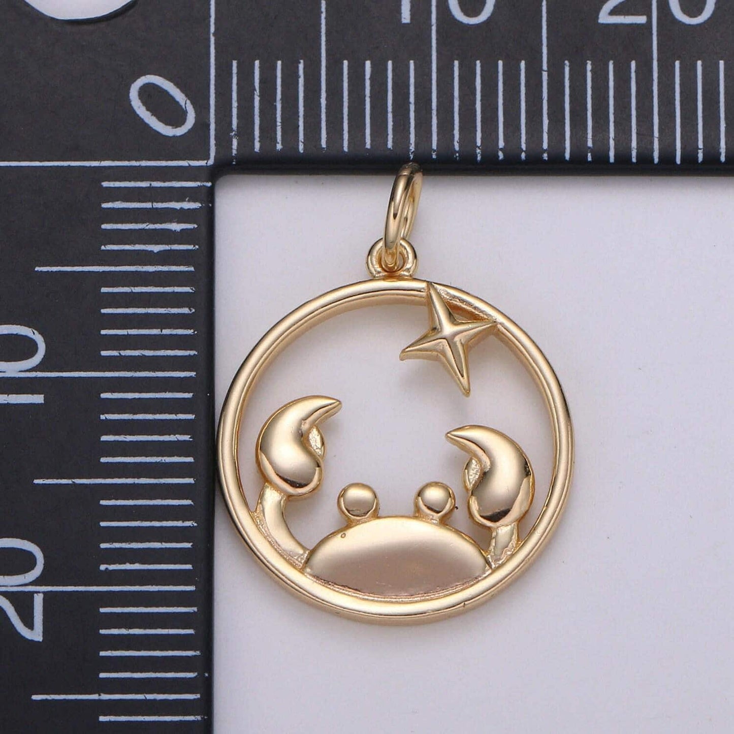 Gold vermeil zodiac charms gold over 925 sterling silver charm tiny horoscope pendant circle charm astrology horoscope constellation