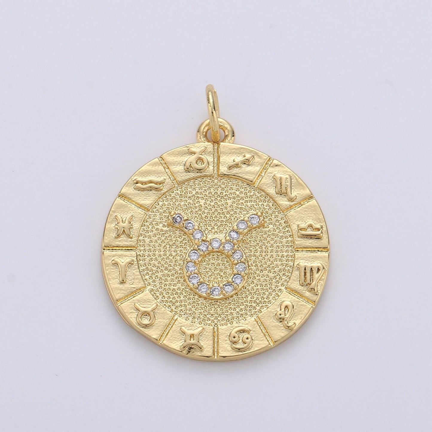 Gold zodiac charms micro pave constellation necklace pendant for zodiac necklace celestial jewelry making supply, a1749--1754