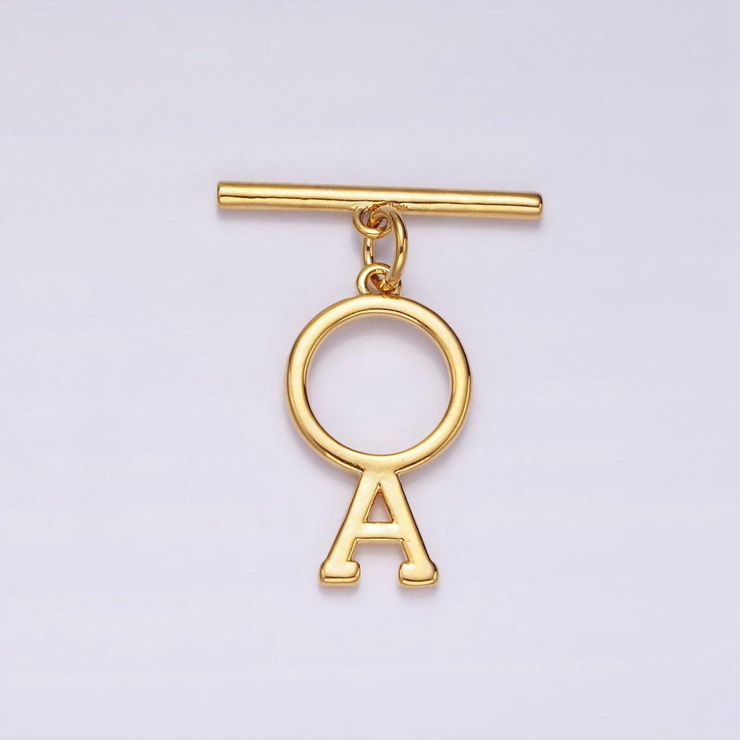 14K Gold Filled a-z initial letter toggle clasps closure personalized jewelry making findings supply clasp for Jewelry | A1093-A1105
