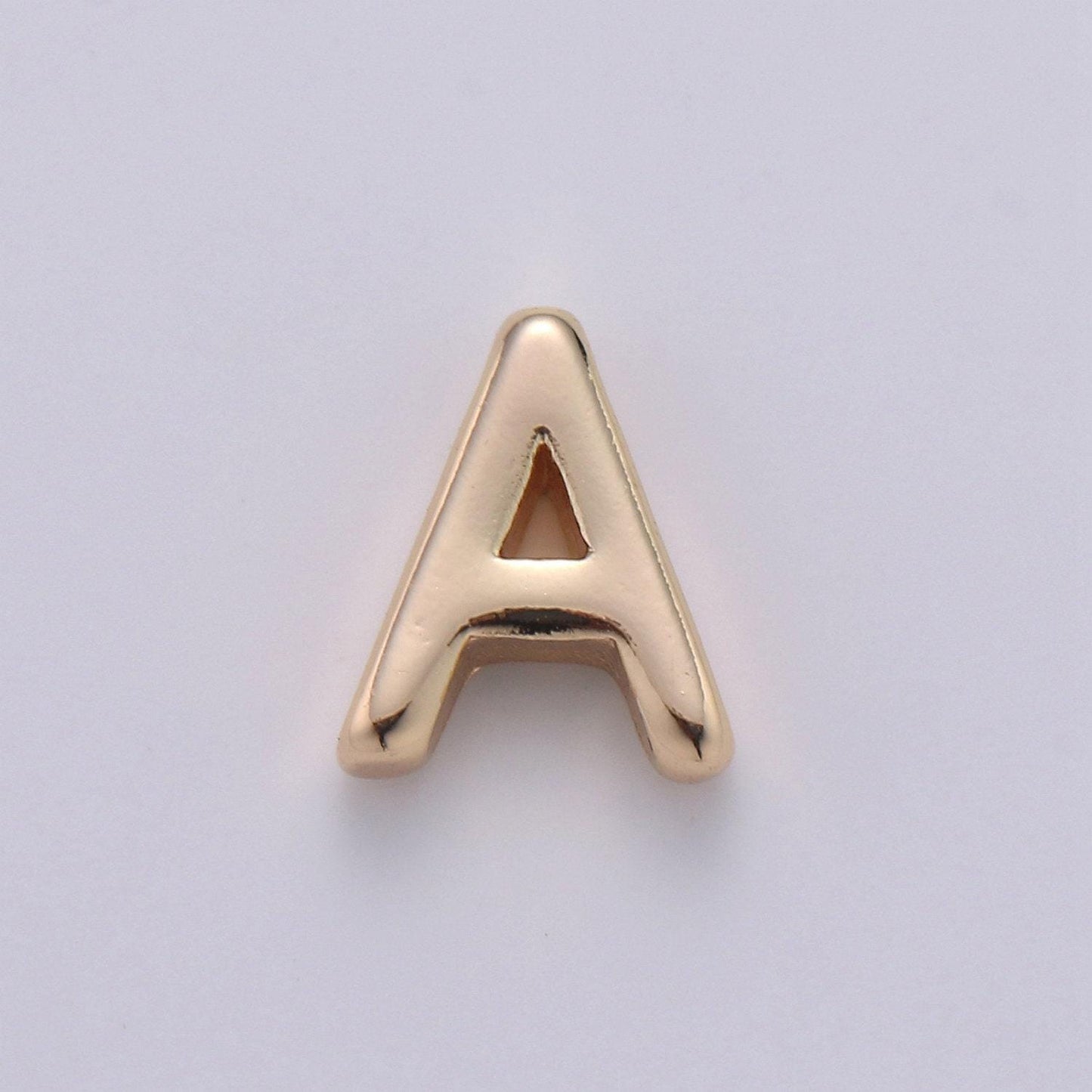 18k gold letter charms, letter beads, initial charms, bracelet charms,mini pendant charms for necklace alphabet beads charm 8x6mm-#7