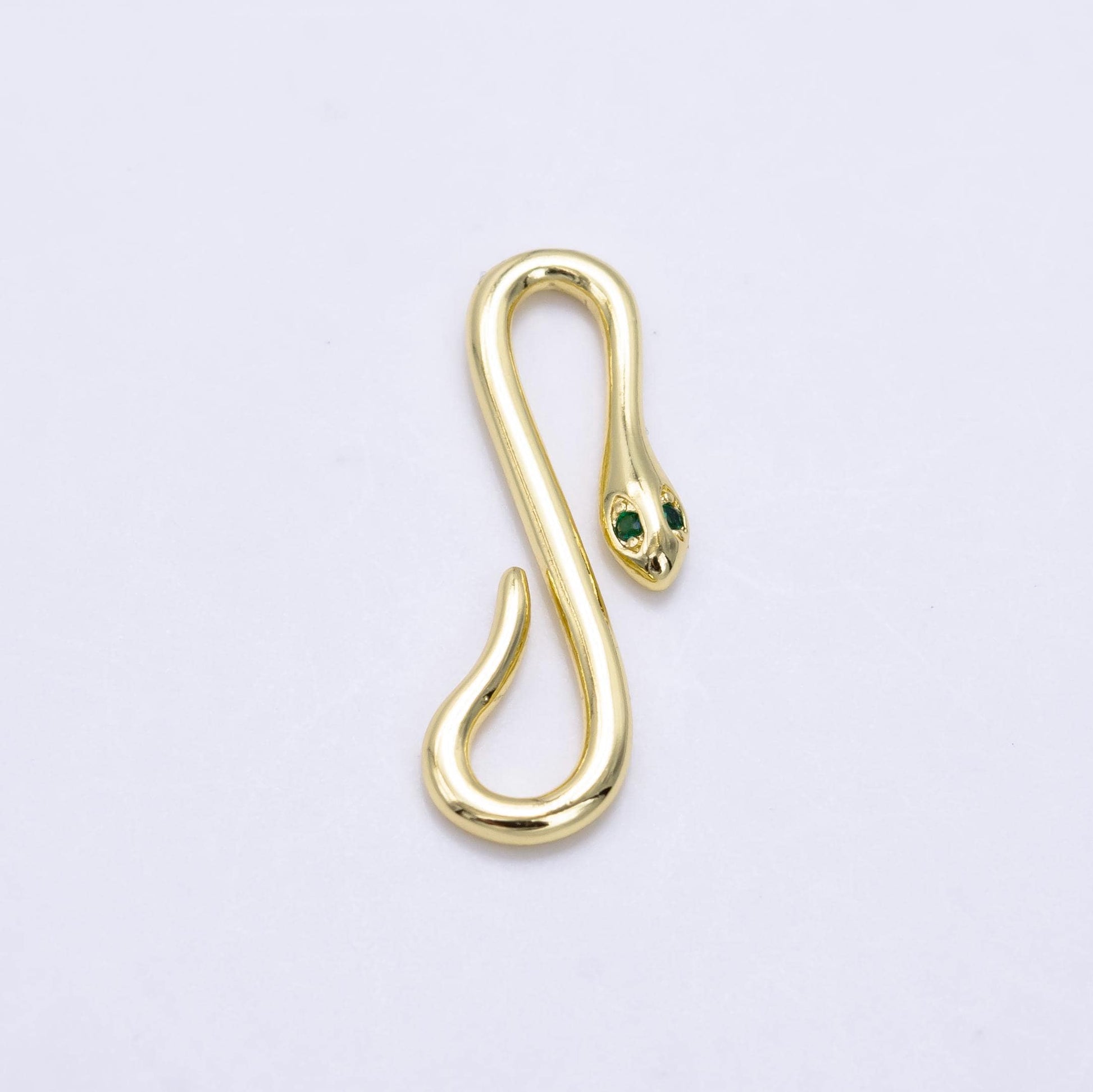 Gold filled 25mm snake curved s-hook clasps closure jewelry supply findings | z-974